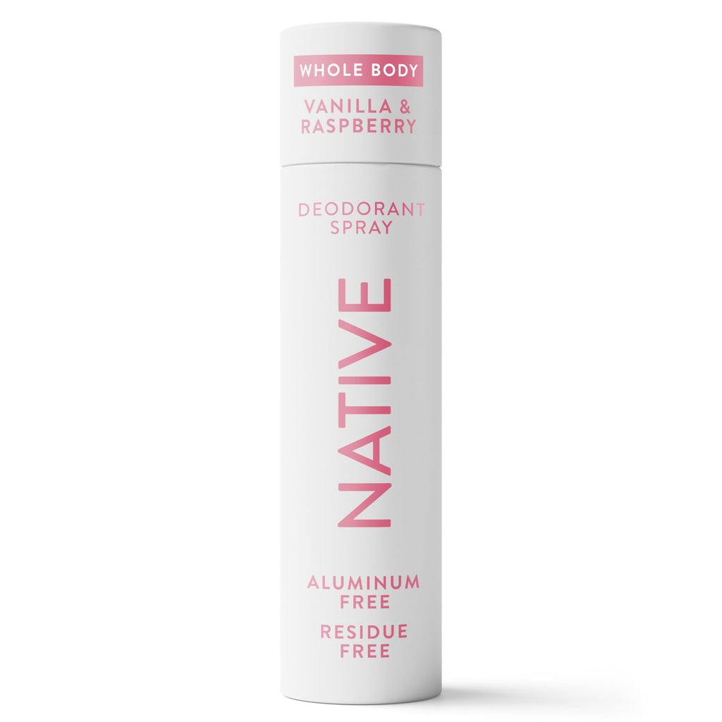 WHOLE BODY DEODORANT SPRAY FOR WOMEN, 72 HOUR ALUMINUM FREE DEODORANT SPRAY, VANILLA &amp; RASPBERRY, 3.5oz