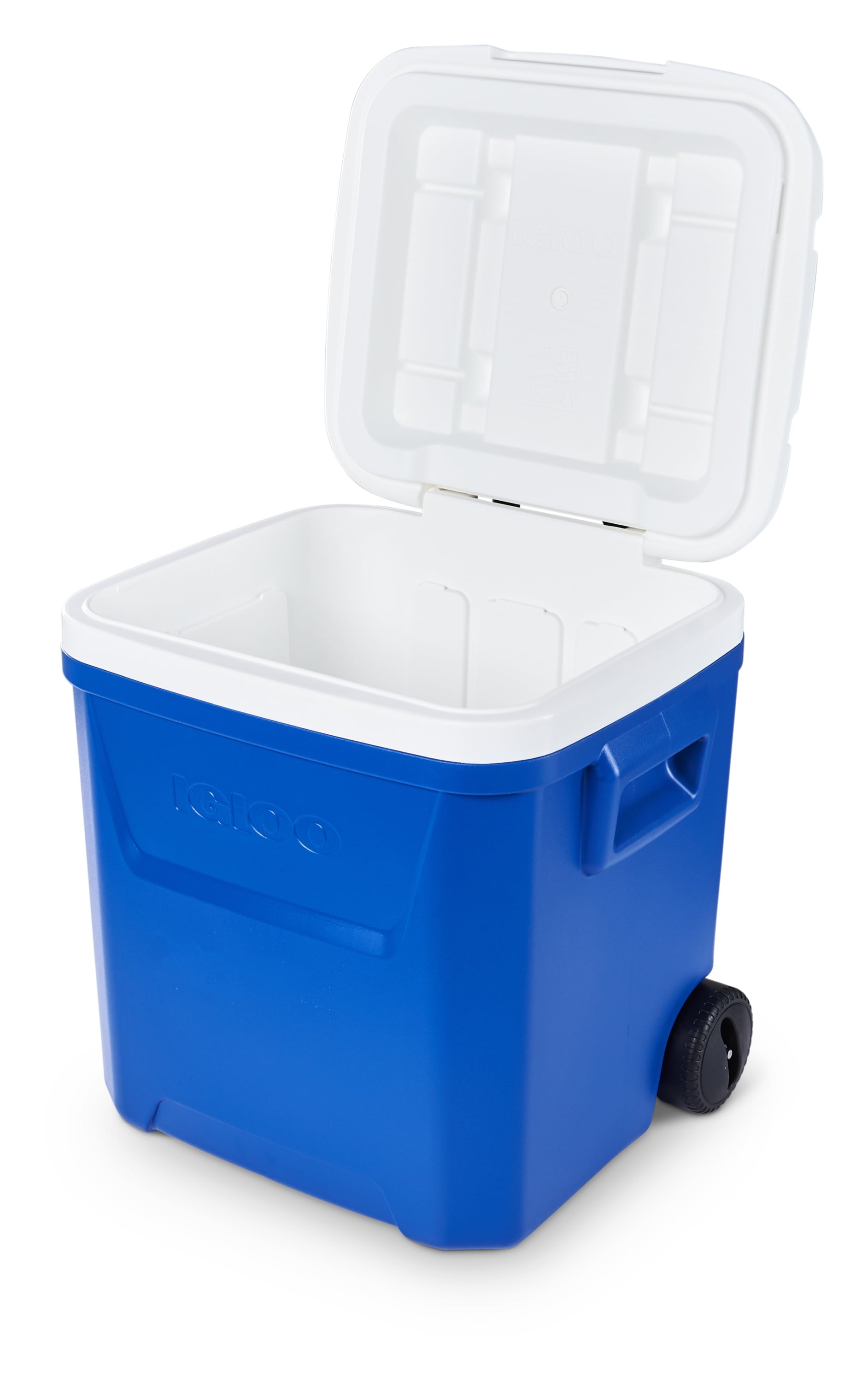 60 QT Laguna Ice Chest Cooler with Wheels, Blue