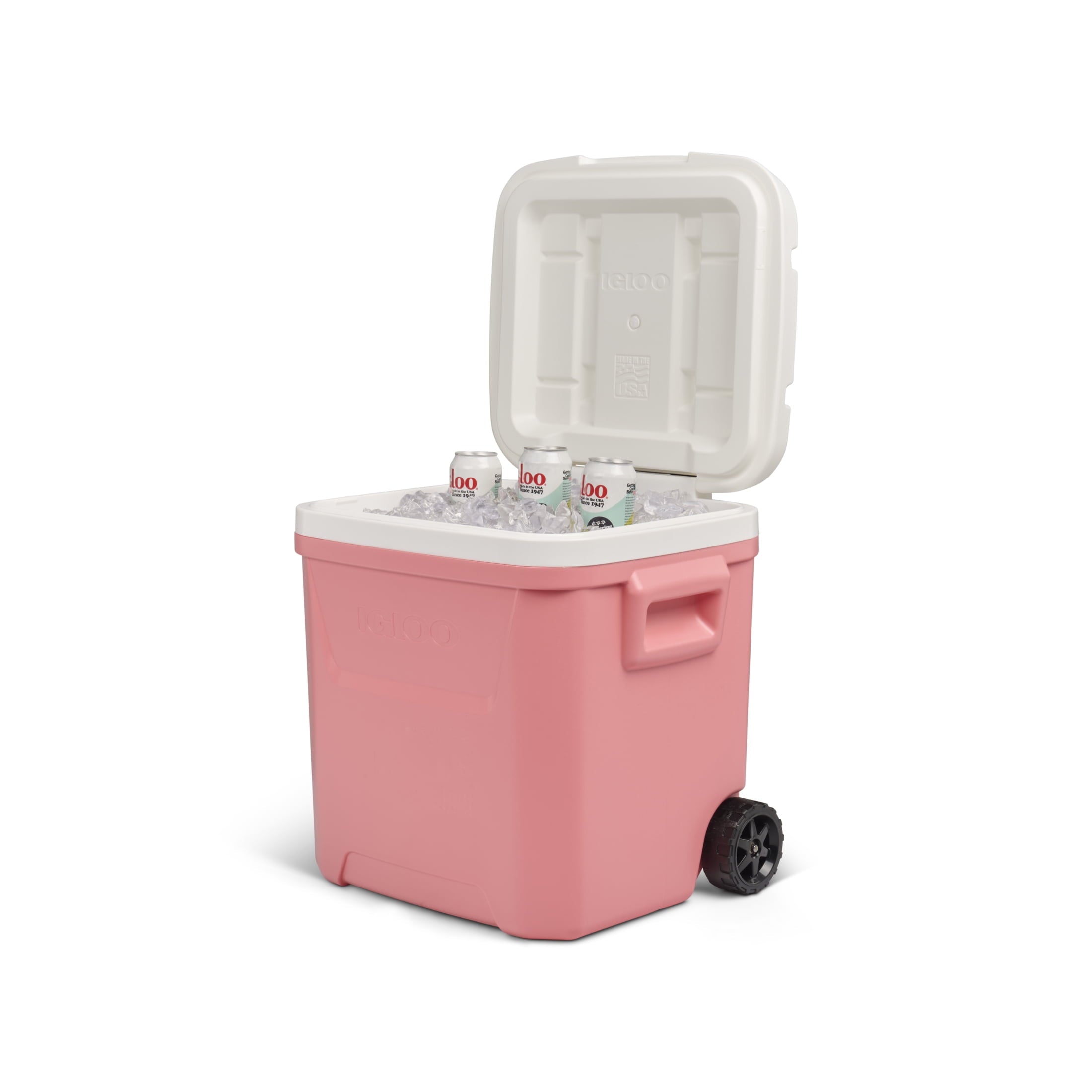 60 QT Laguna Ice Chest Cooler with Wheels, Blue