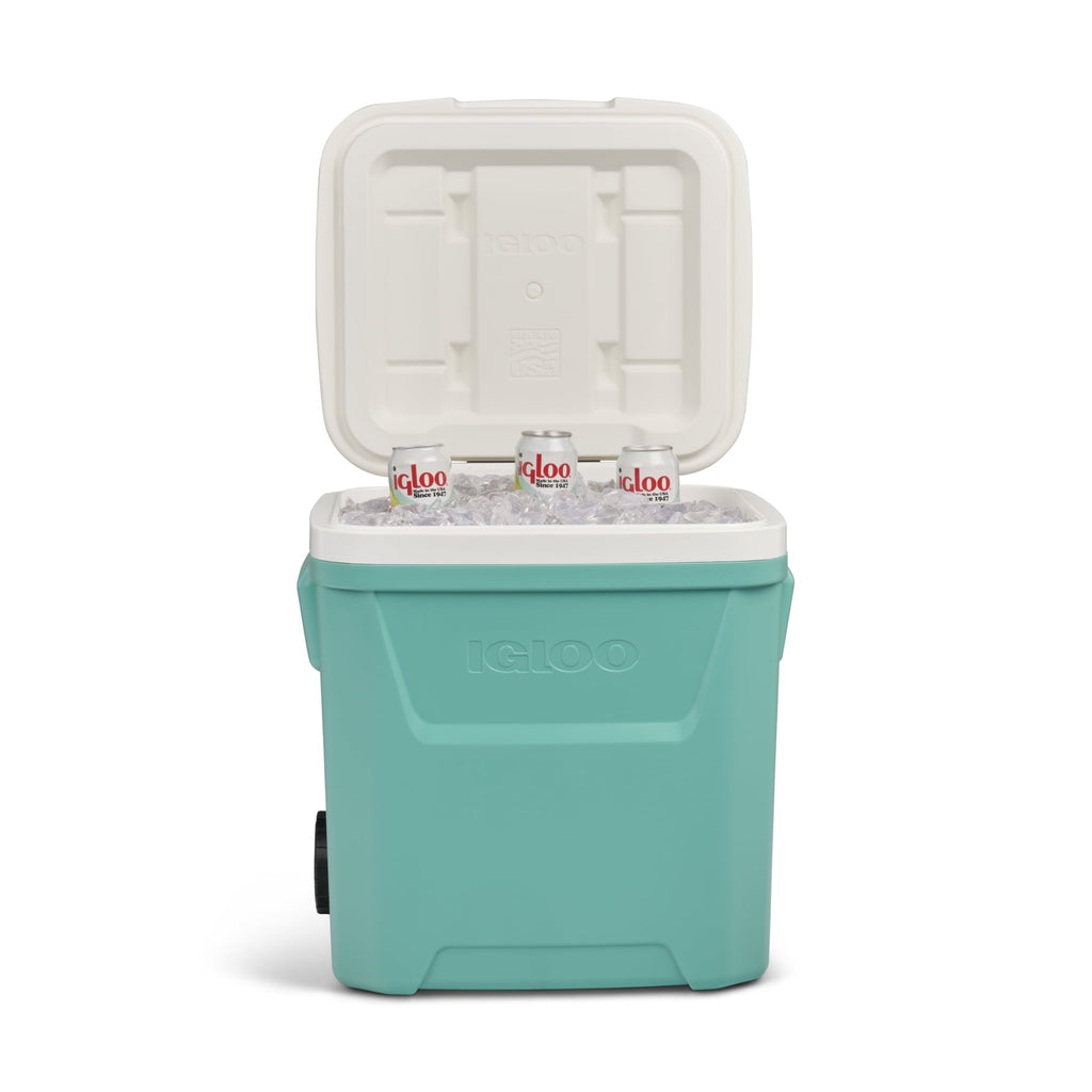 60 QT Laguna Ice Chest Cooler with Wheels, Blue