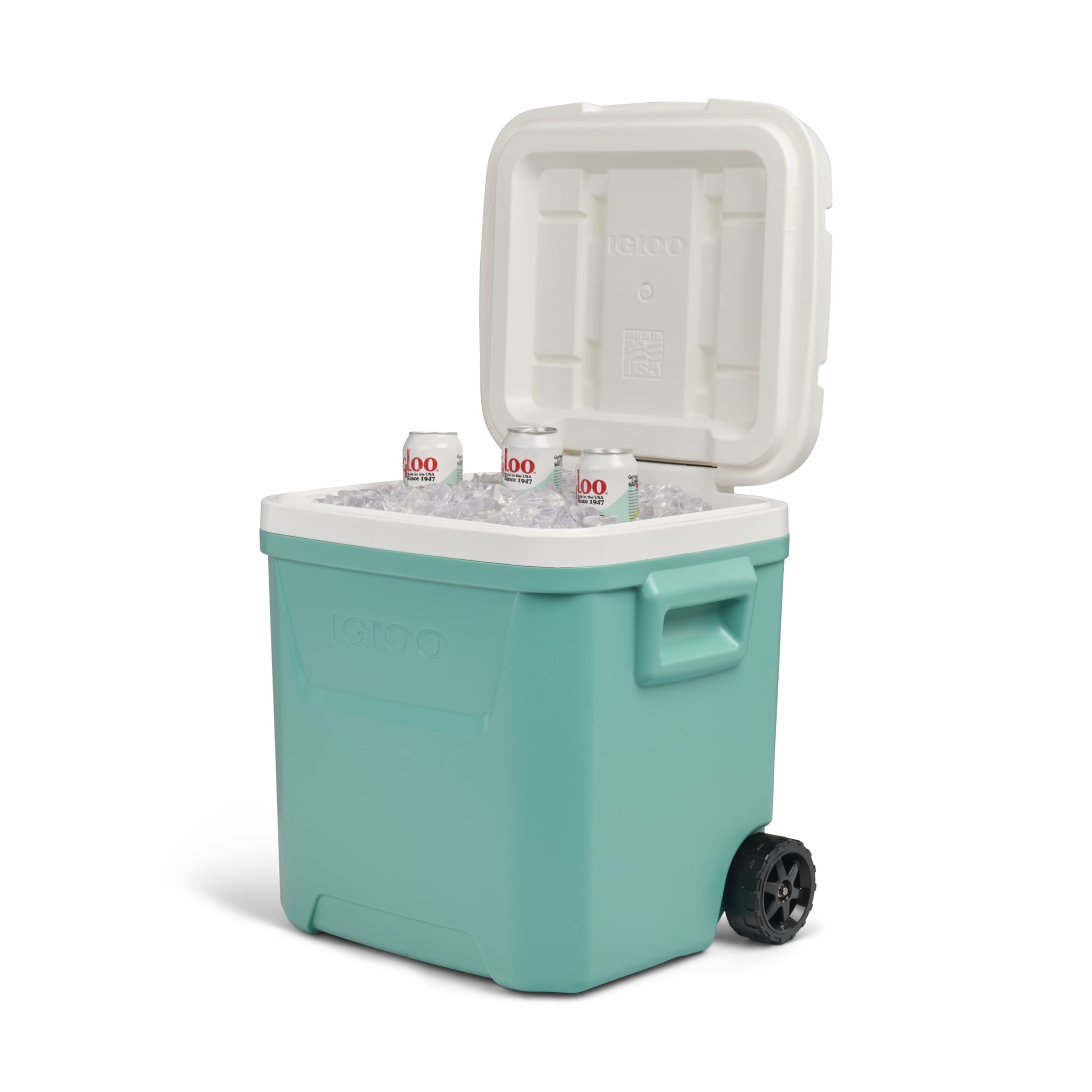 60 QT Laguna Ice Chest Cooler with Wheels, Blue