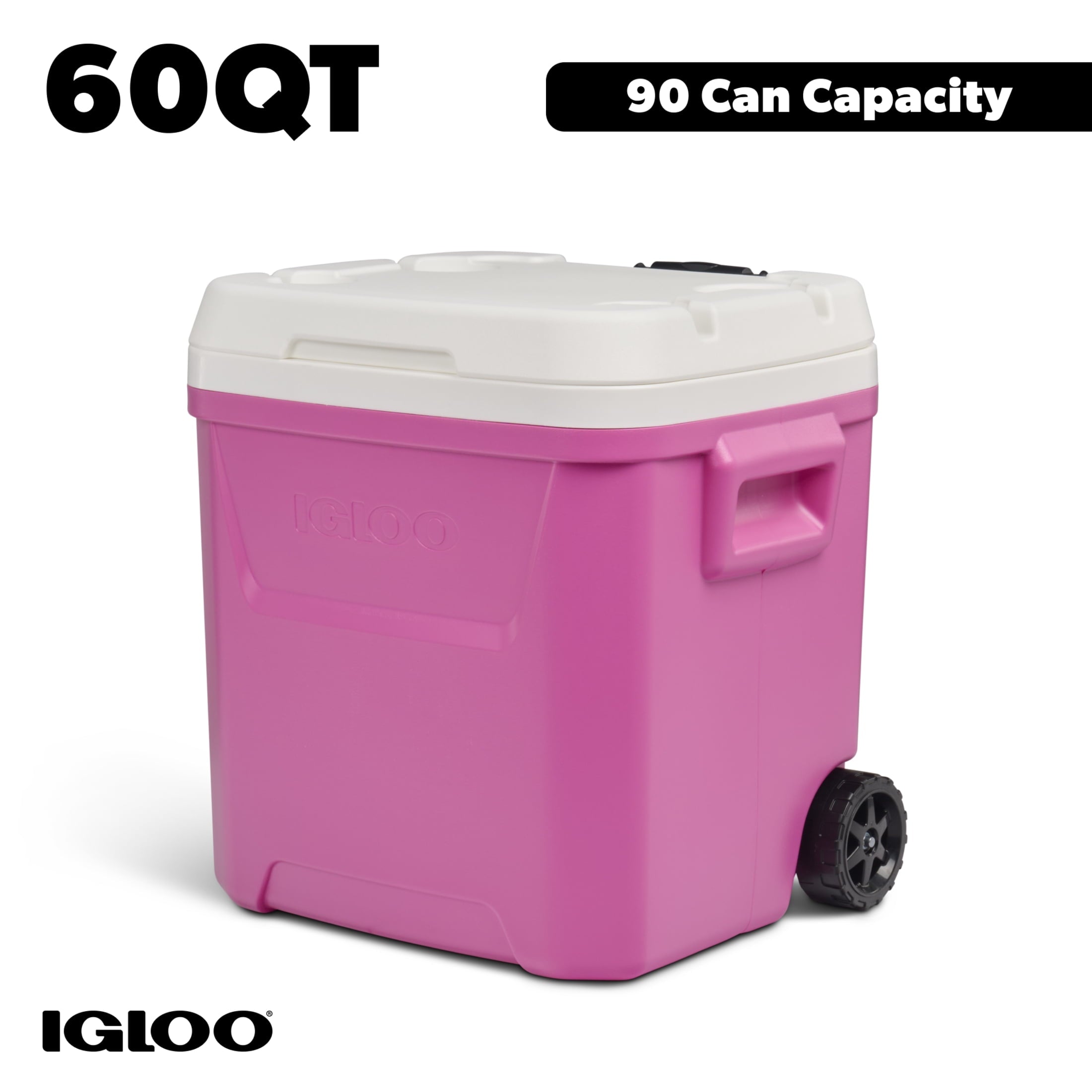 60 QT Laguna Ice Chest Cooler with Wheels, Blue