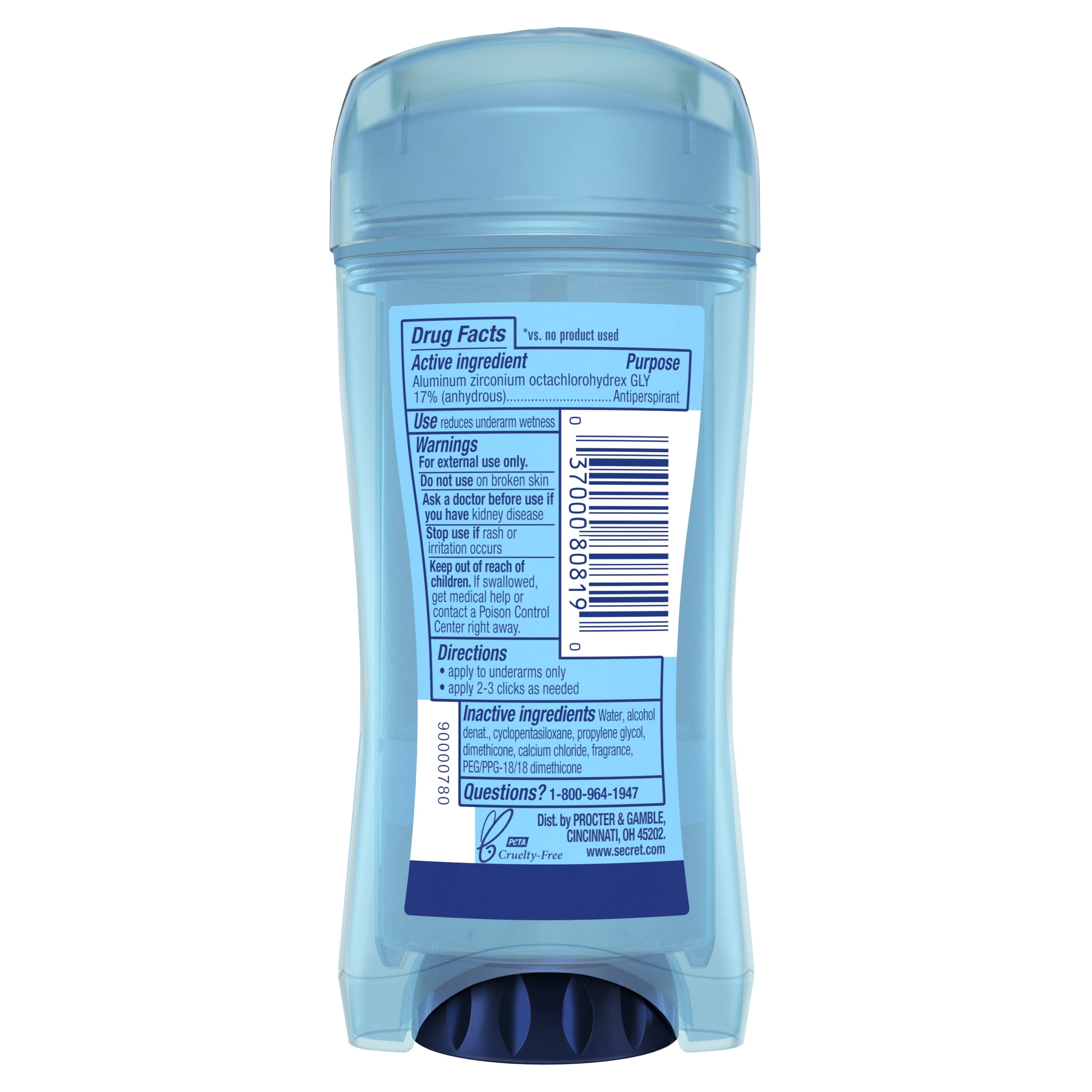 Outlast Clear Gel Antiperspirant Deodorant for Women, Protecting Powder 2.6 Oz