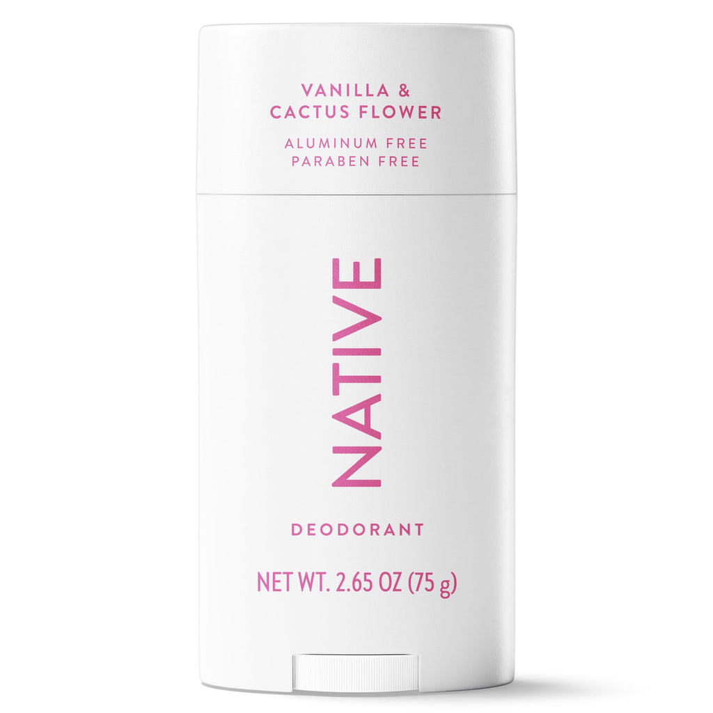 Aluminum Free Deodorant For Women, 72 Hour Solid Deodorant Stick, Vanilla &amp; Cactus Flower, 2.65oz