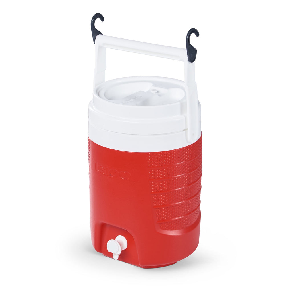 2 Gallon Sports Plastic Beverage Jug with Hooks, Blue