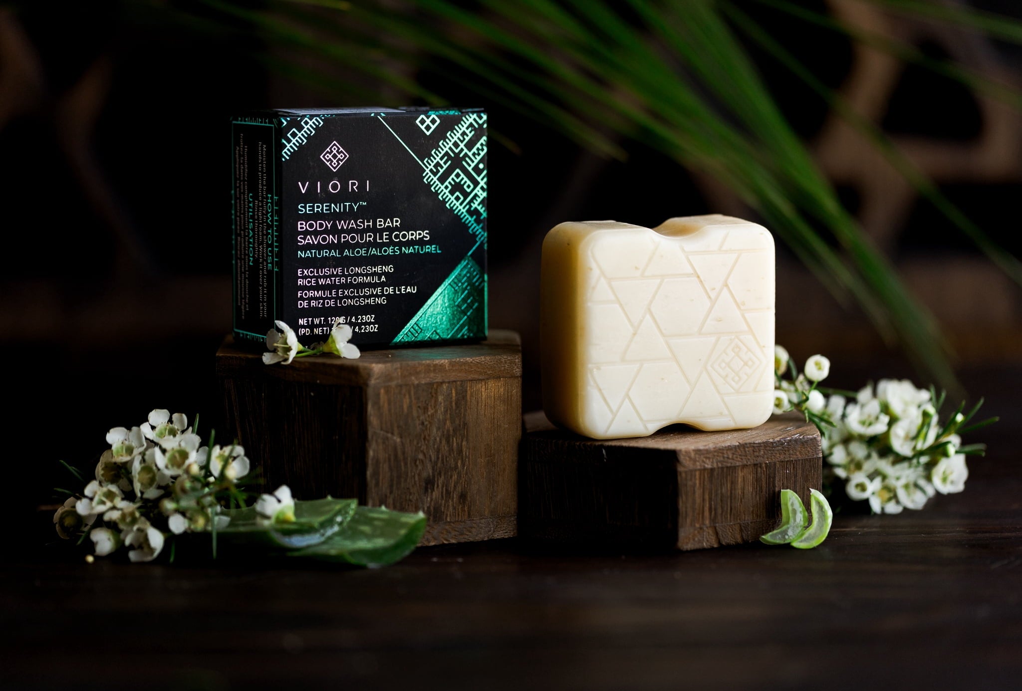Viori Sulfate-Free, Paraben-Free, Zero-Waste Longsheng Rice Water Unscented Body Wash Bar, Native Essence, 120 Gram Bar