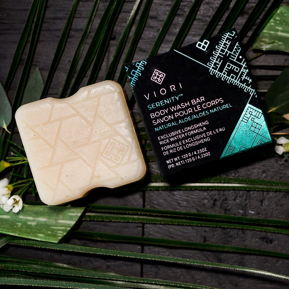 Viori Sulfate-Free, Paraben-Free, Zero-Waste Longsheng Rice Water Unscented Body Wash Bar, Native Essence, 120 Gram Bar