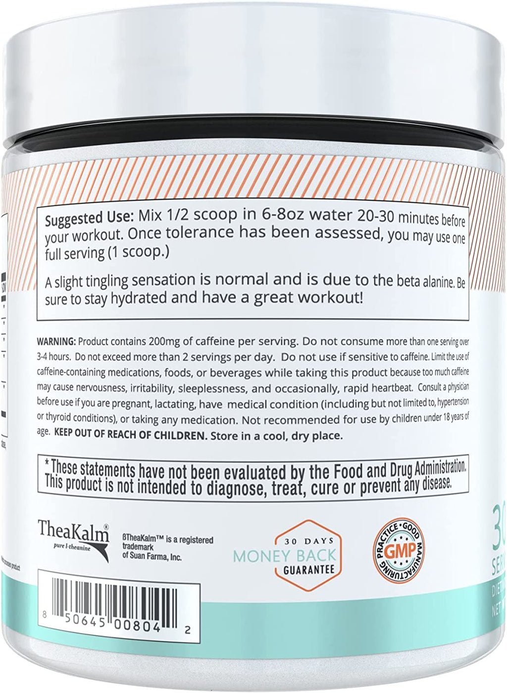 Pre-Workout Supplement Powder for Energy, Endurance, and Pump, Hawaiian Shaved Ice, 30 Servings