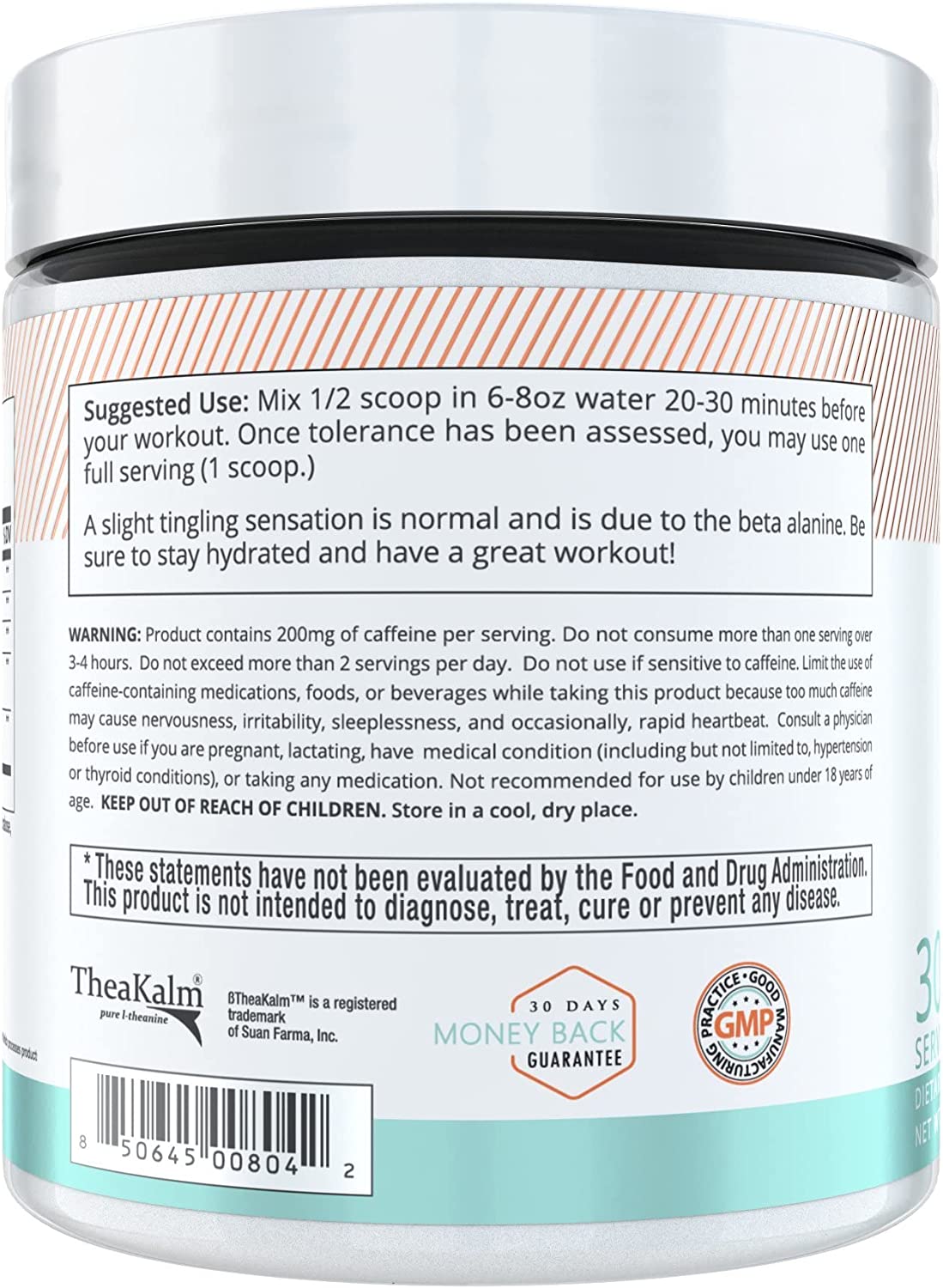 Pre-Workout Supplement Powder for Energy, Endurance, and Pump, Hawaiian Shaved Ice, 30 Servings
