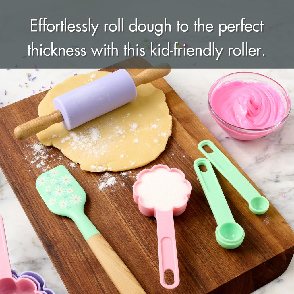 Way To Celebrate 10-Piece Baking Tool Set, Green, Pink, and Purple