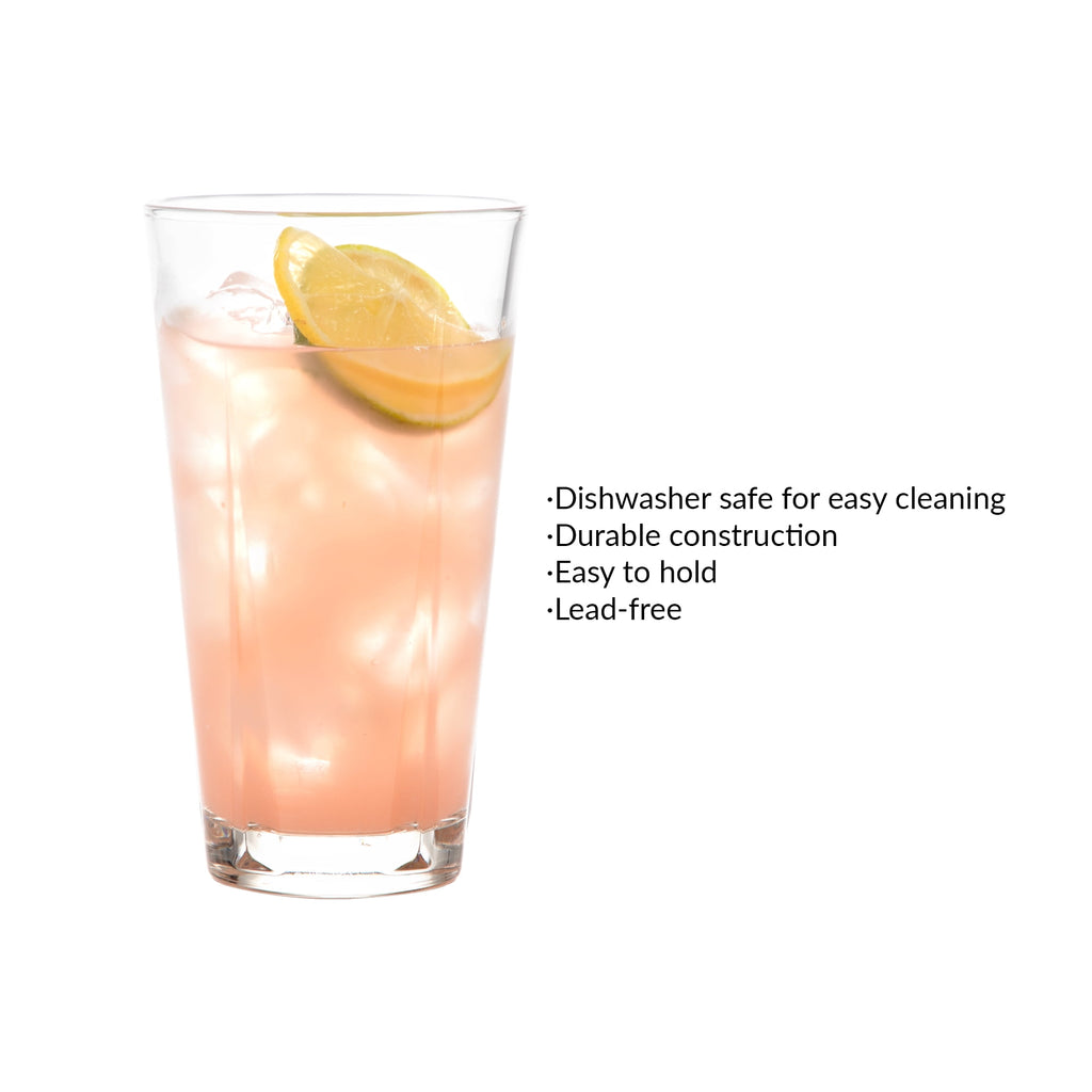 (4 pack) Luciana 16 oz Glass Tumbler