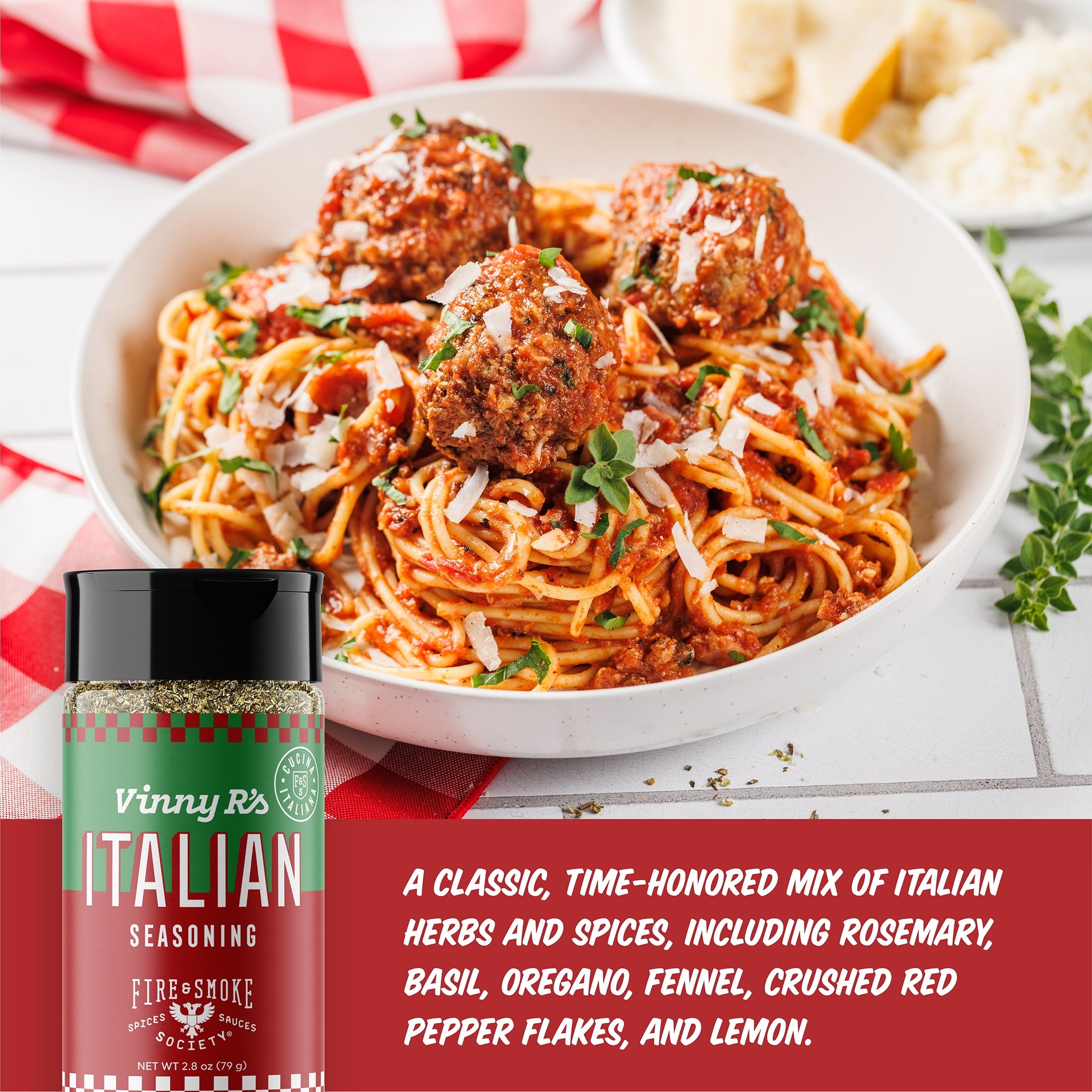 Fire &amp; Smoke Society Italian Seasoning, 2.8 Ounce Mixed Spices &amp; Seasonings
