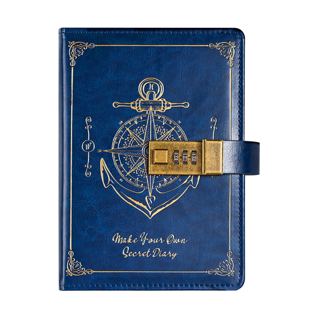 with Lock for Men Vintage Diary with Lock, Refillable Leather Locking Diary for Adults, B6 Lock Journal with Combination, Secret Diary with Inner Pocket
