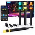 H7055 Waterproof Outdoor Pathway Lights,RGBIC With 16 Million Color Changing Scene And Music Modes, Support Alexa, Google, Home App Control,Durable Materials Outdoor Lights, 4 lights