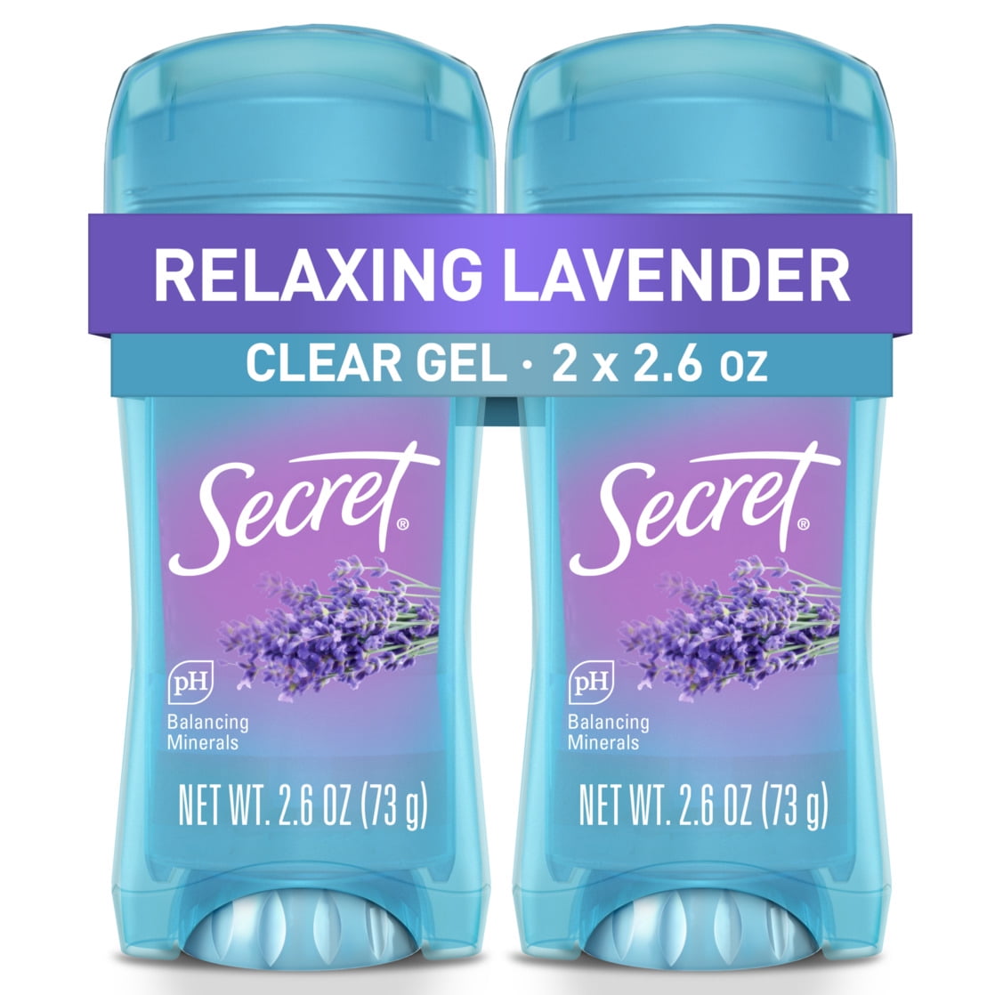 Fresh Clear Gel Antiperspirant Deodorant, Lavender, 2.6 oz (2 Pack)