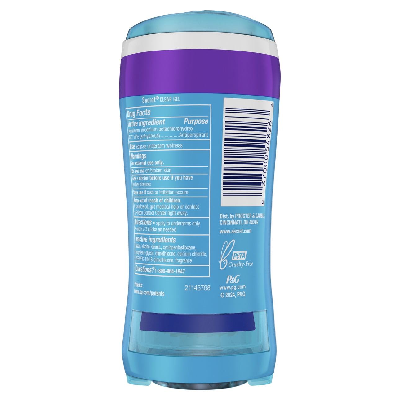 Fresh Clear Gel Antiperspirant Deodorant, Lavender, 2.6 oz (2 Pack)