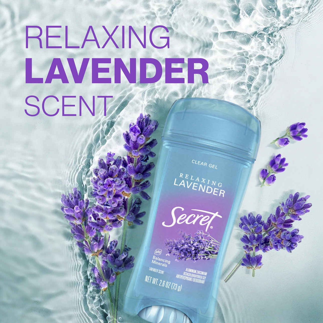 Fresh Clear Gel Antiperspirant Deodorant, Lavender, 2.6 oz (2 Pack)