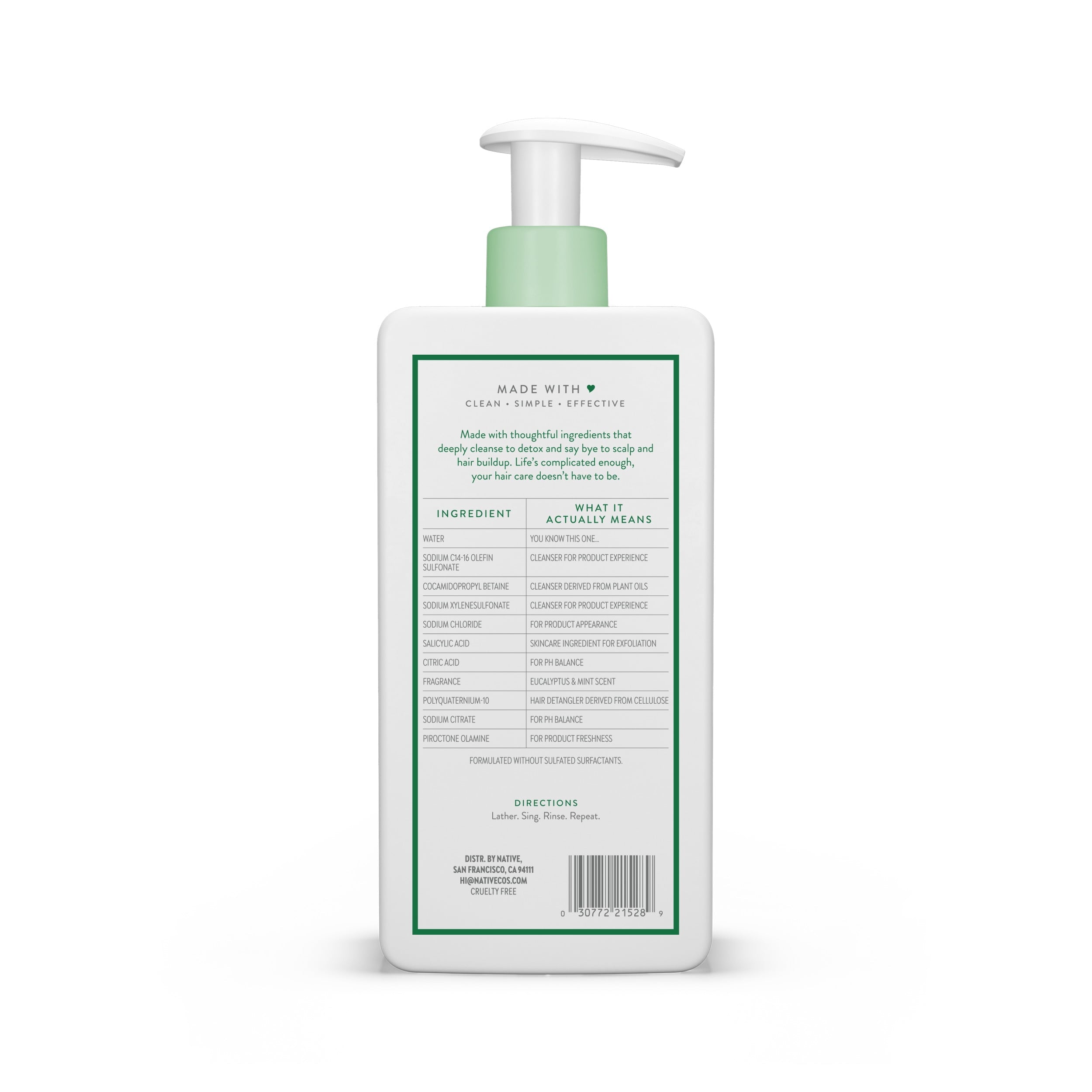 Detox Eucalyptus and Mint Shampoo 16.5 fl oz