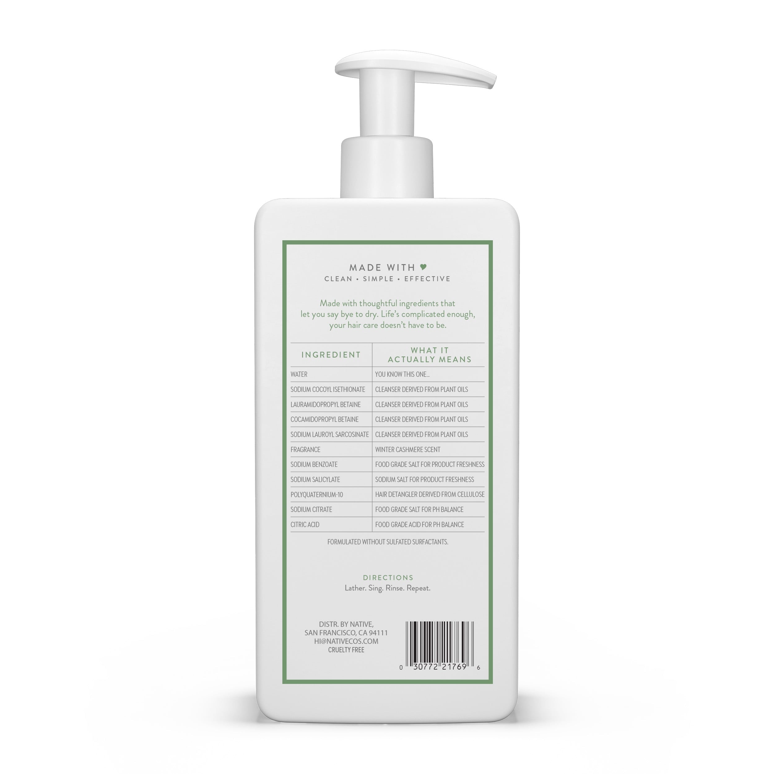 Limited Edition Winter Cashmere Shampoo 16.5 oz