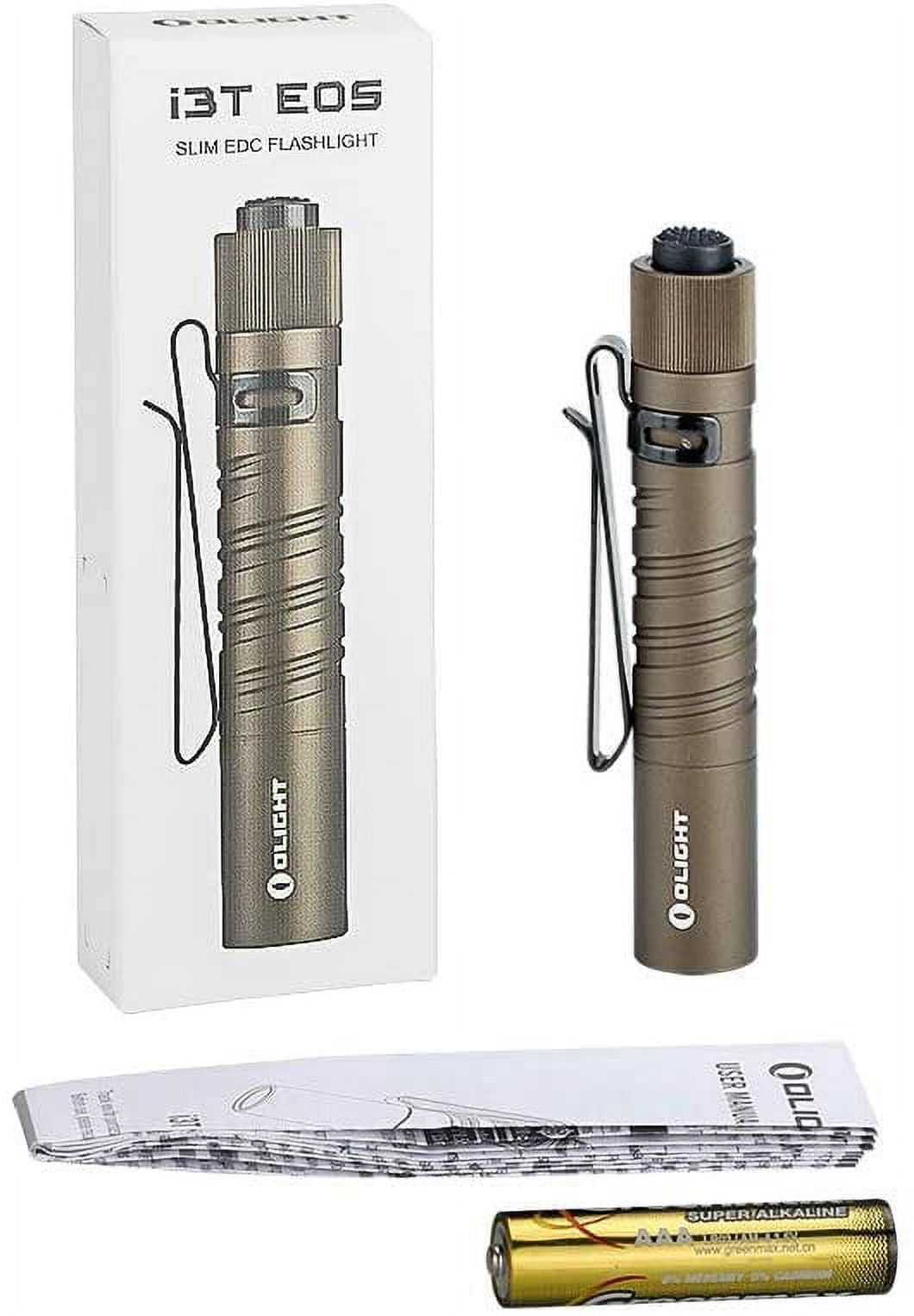I3T Dual-Output Slim EDC LED Flashlight, Black