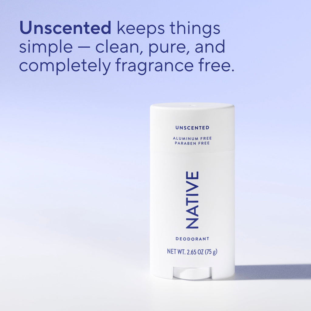 Fragrance Free Deodorant For Men &amp; Women, 72 Hour Solid Deodorant Stick, Unscented, 2.65oz