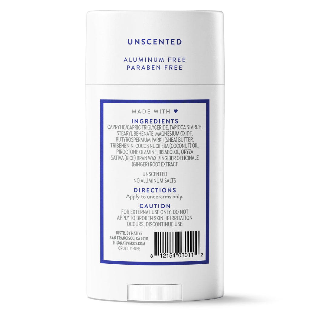 Fragrance Free Deodorant For Men &amp; Women, 72 Hour Solid Deodorant Stick, Unscented, 2.65oz