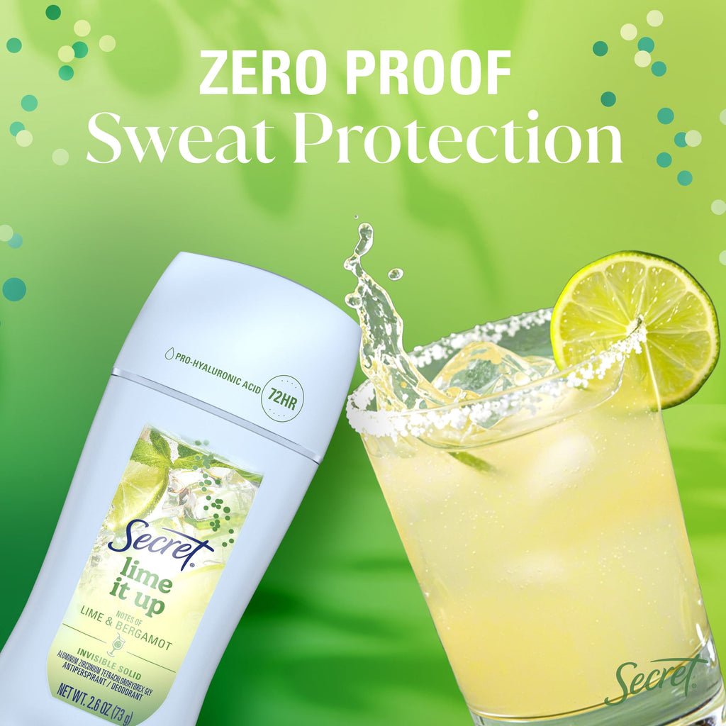 Fresh Invisible Solid Antiperspirant &amp; Deodorant for Women, Lime It Up, 2.6oz