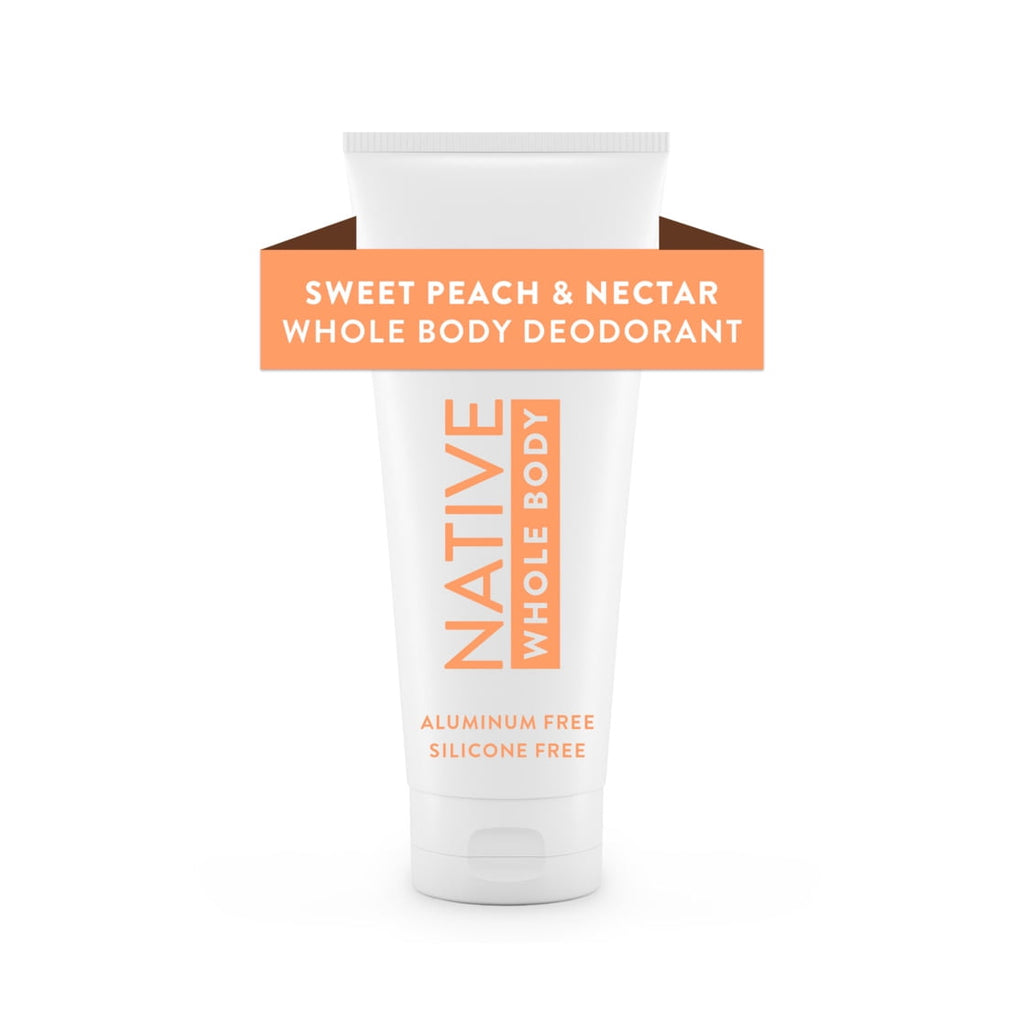 Native Whole Body Deodorant Invisible Cream, Sweet Peach &amp; Nectar, Aluminum-Free, 3 oz