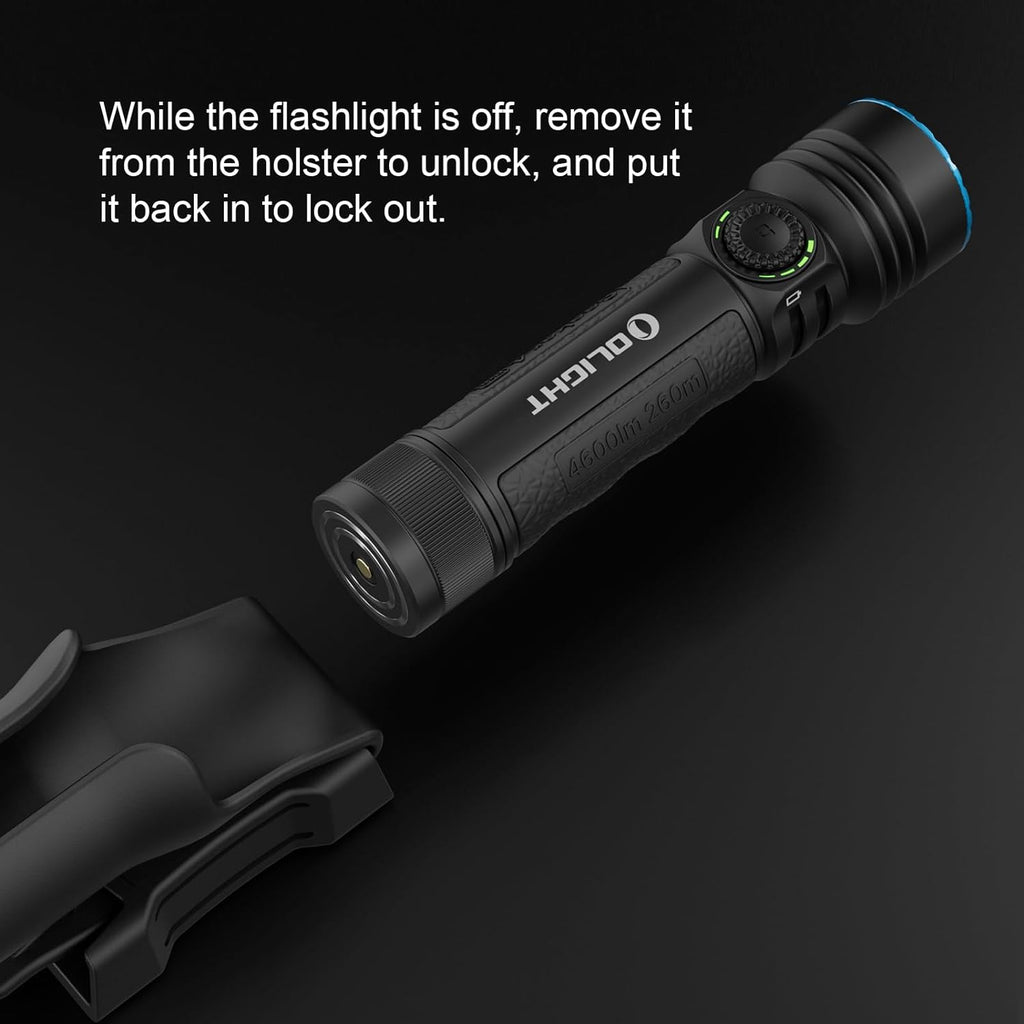 Seeker 4 Pro CW 4600 Lumens LED Rechargeable Flashlight, Black