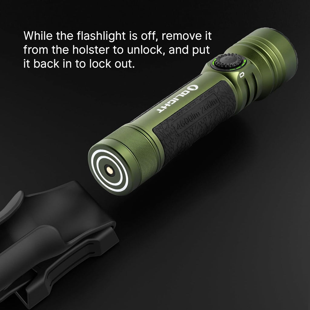 Seeker 4 Pro CW 4600 Lumens LED Rechargeable Flashlight, Black