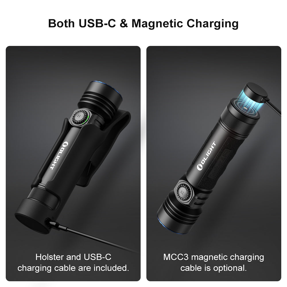 Seeker 4 Pro CW 4600 Lumens LED Rechargeable Flashlight, Black