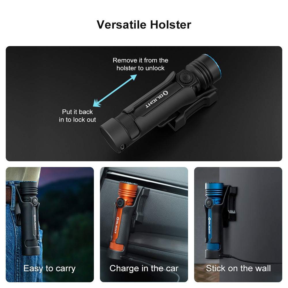 Seeker 4 Pro CW 4600 Lumens LED Rechargeable Flashlight, Black
