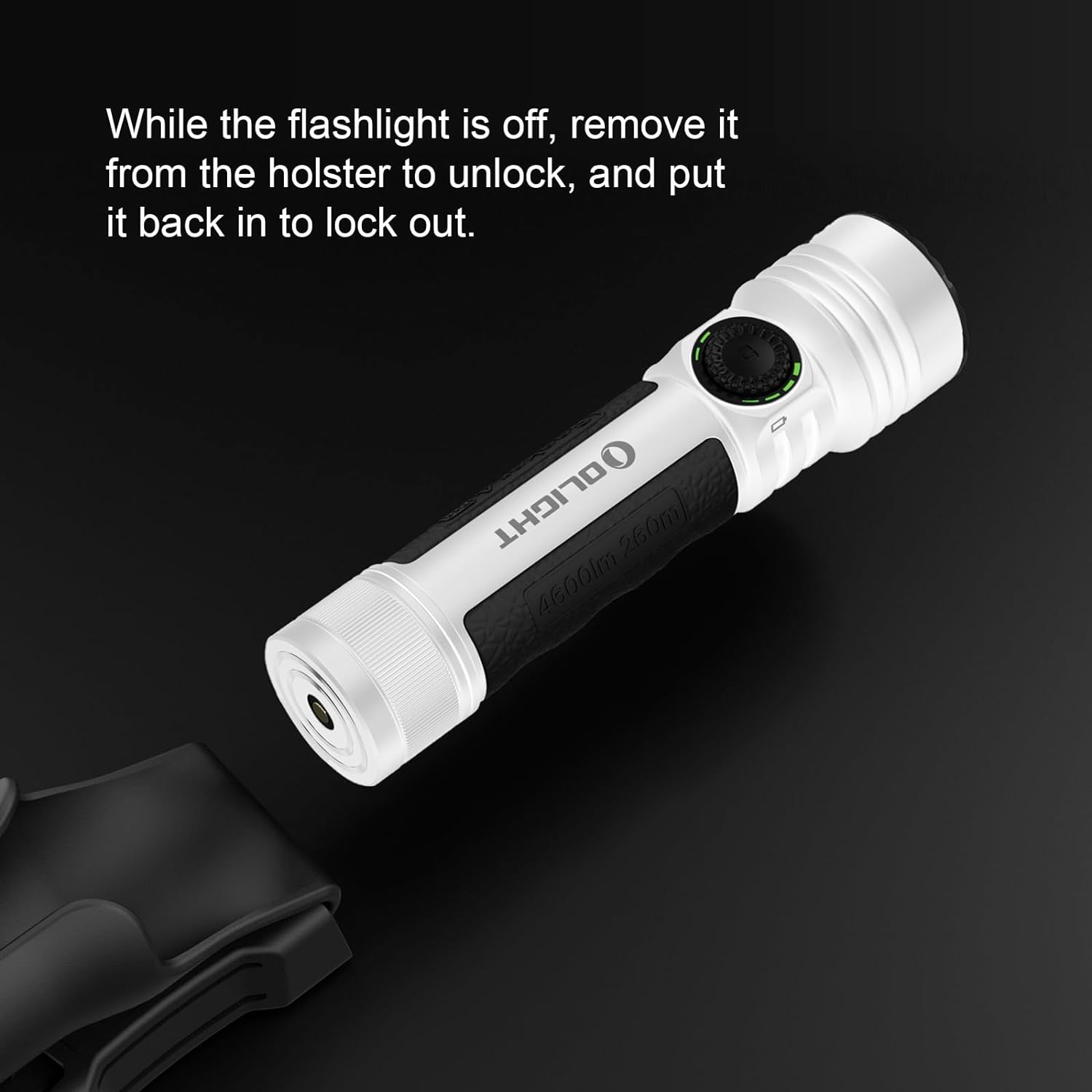 Seeker 4 Pro CW 4600 Lumens LED Rechargeable Flashlight, Black