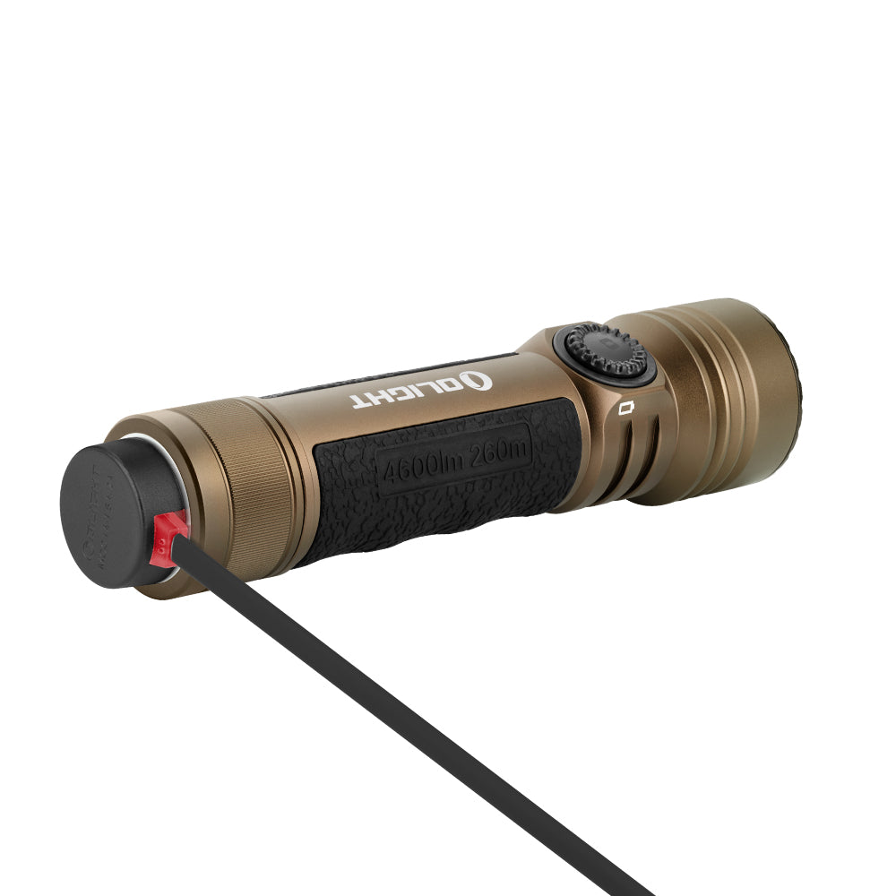 Seeker 4 Pro CW 4600 Lumens LED Rechargeable Flashlight, Black