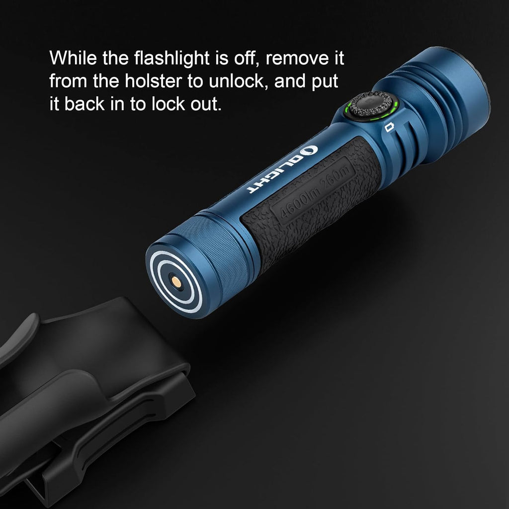 Seeker 4 Pro CW 4600 Lumens LED Rechargeable Flashlight, Black