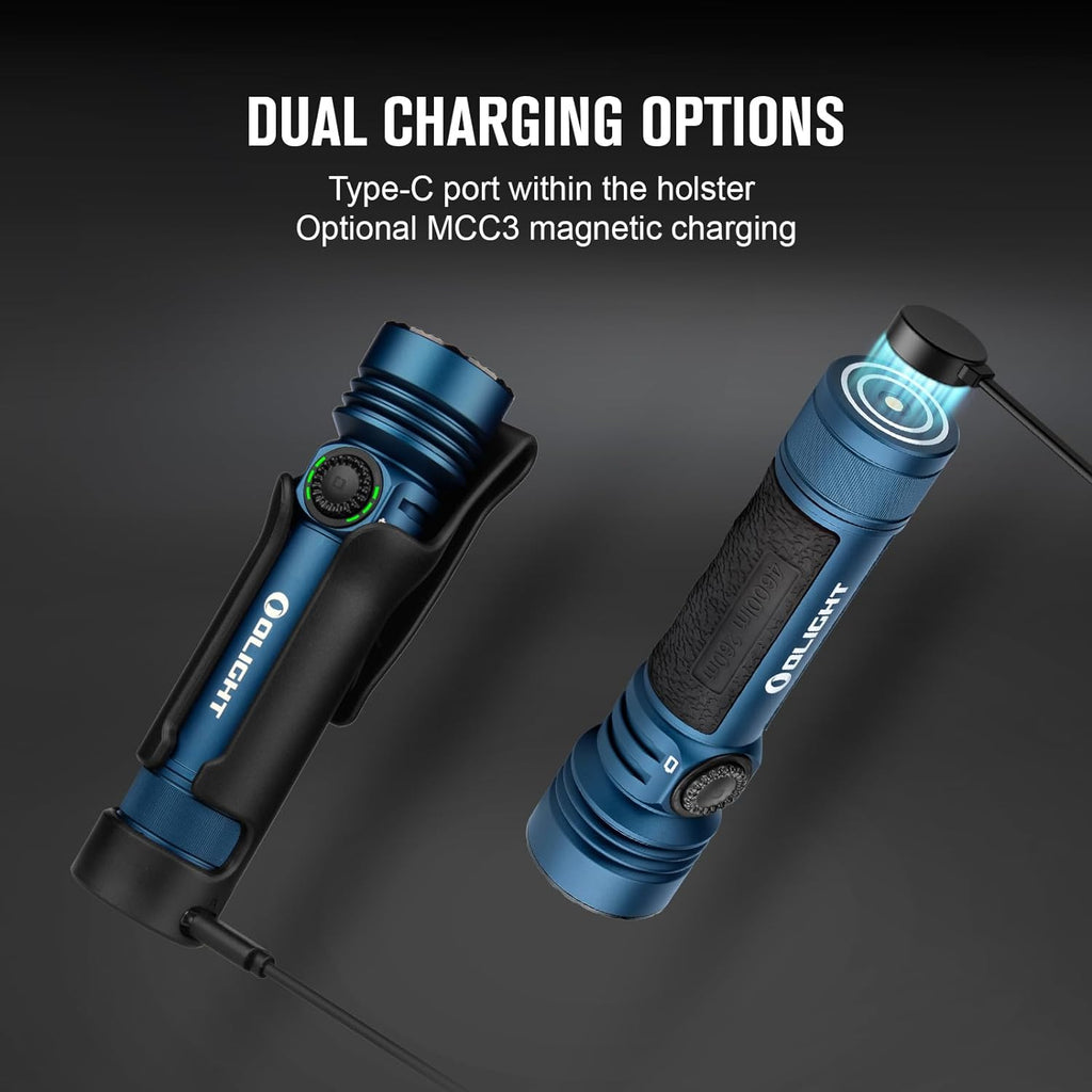 Seeker 4 Pro CW 4600 Lumens LED Rechargeable Flashlight, Black