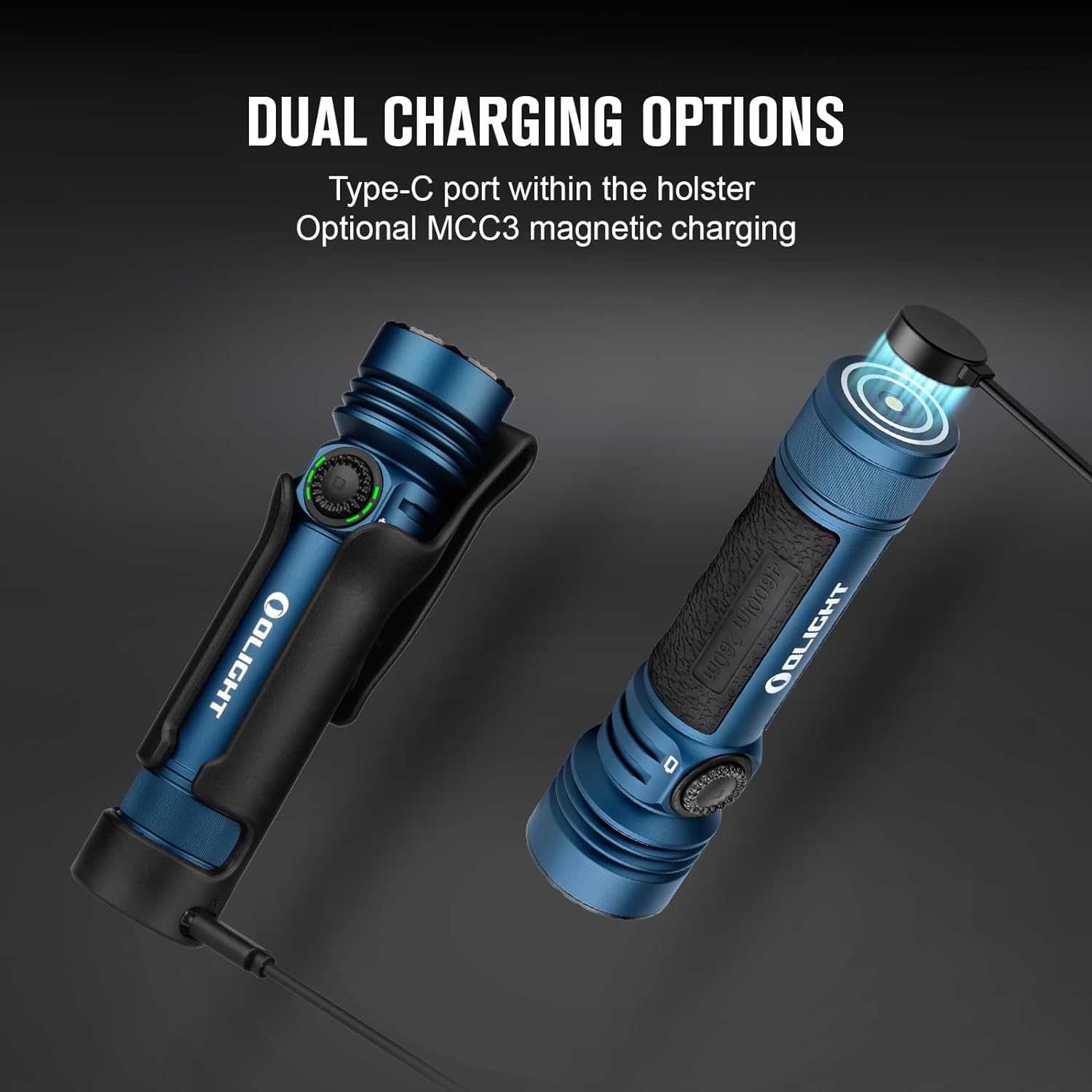 Seeker 4 Pro CW 4600 Lumens LED Rechargeable Flashlight, Black