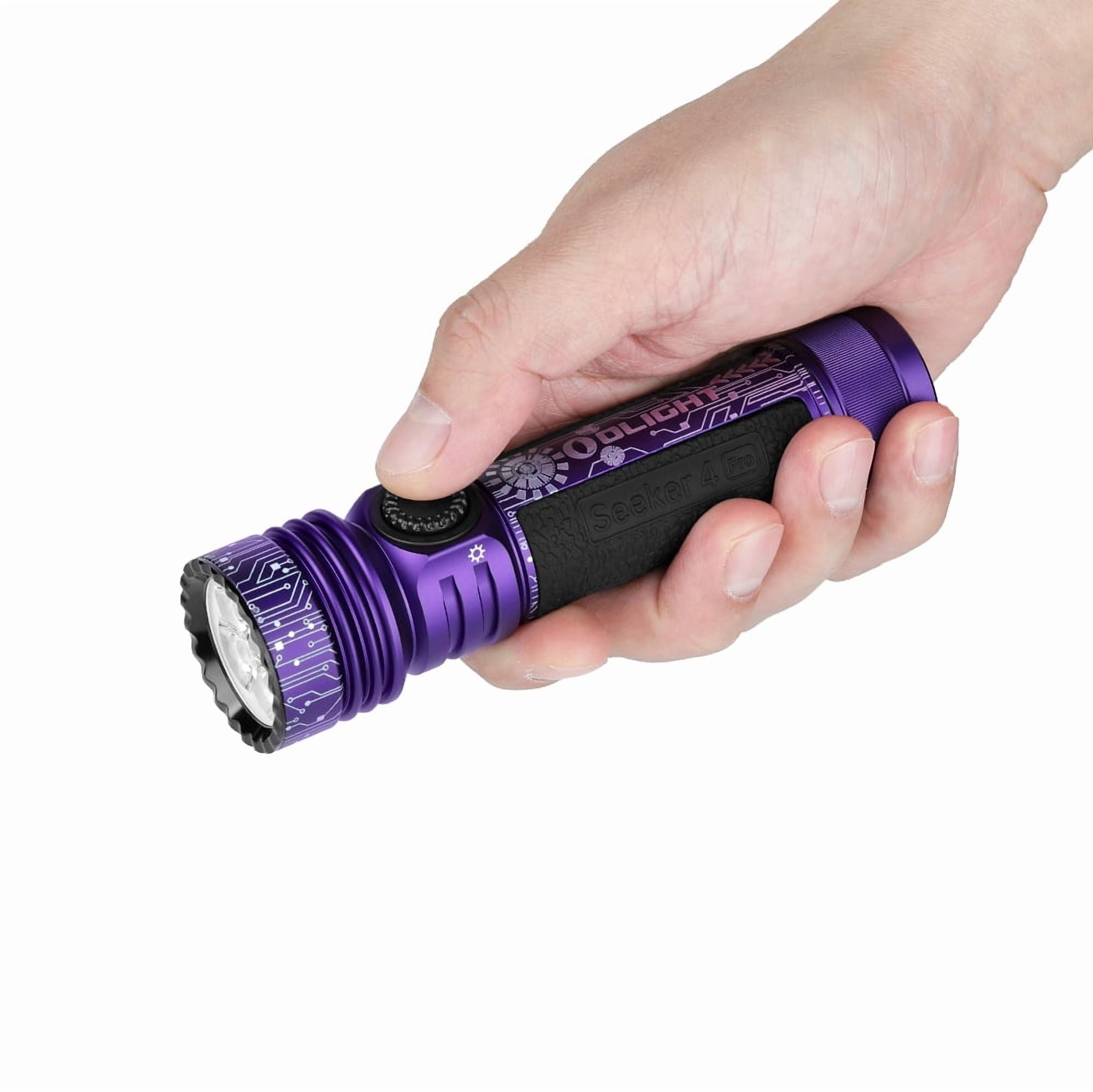Seeker 4 Pro CW 4600 Lumens LED Rechargeable Flashlight, Black
