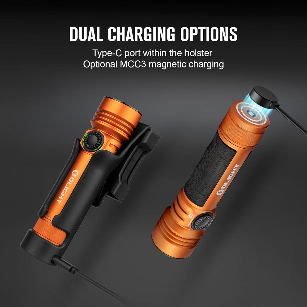 Seeker 4 Pro CW 4600 Lumens LED Rechargeable Flashlight, Black
