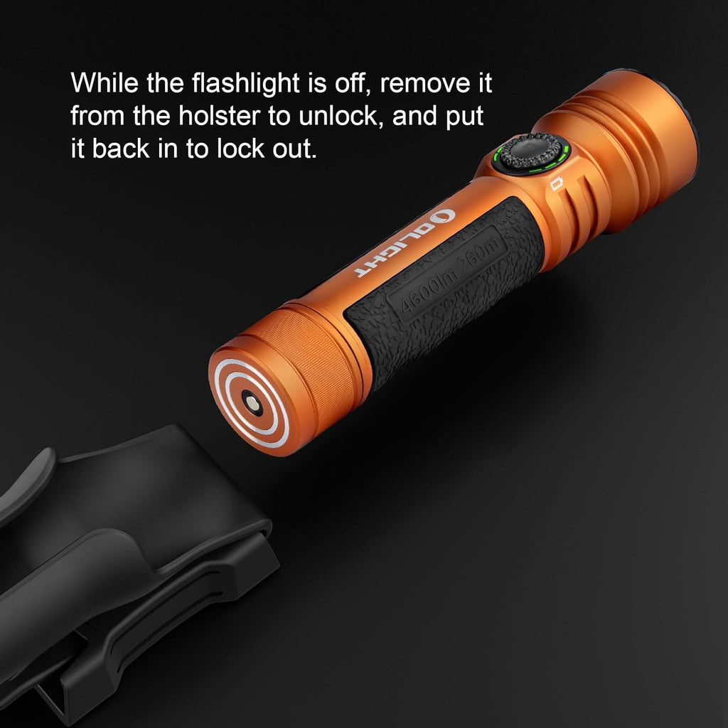 Seeker 4 Pro CW 4600 Lumens LED Rechargeable Flashlight, Black