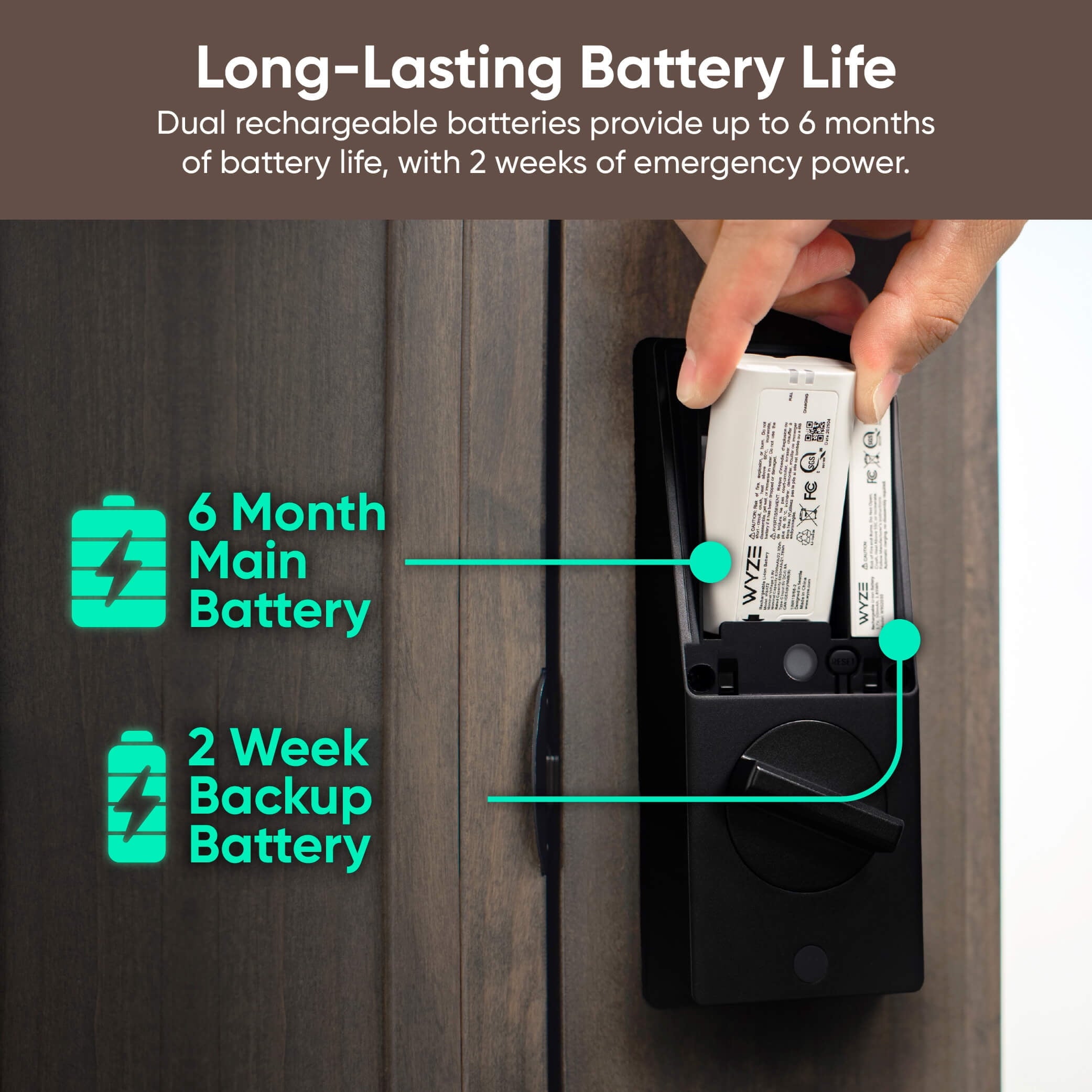 Palm Lock Smart Door Lock with Palm Vein Recognition, Keypad, Auto Lock, Dual Battery, Wi-Fi, BHMA3 Certified