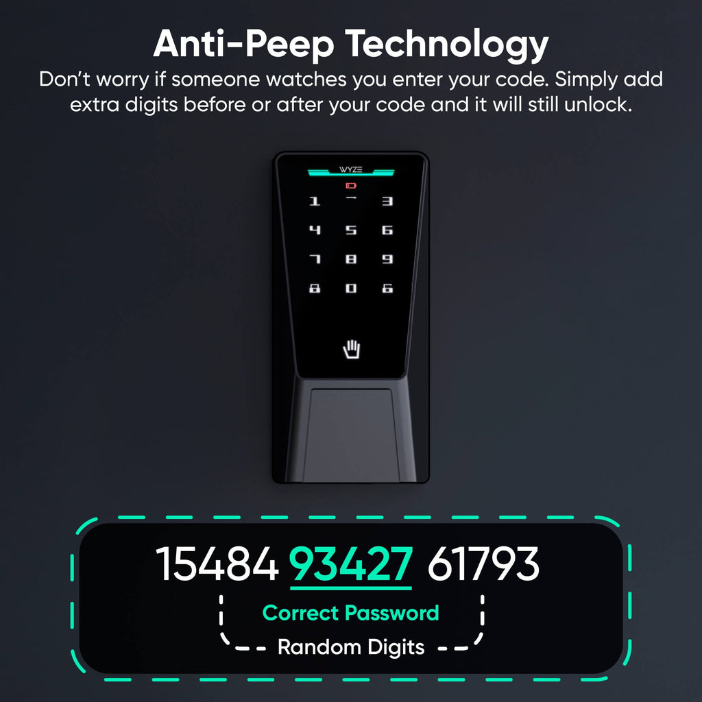 Palm Lock Smart Door Lock with Palm Vein Recognition, Keypad, Auto Lock, Dual Battery, Wi-Fi, BHMA3 Certified