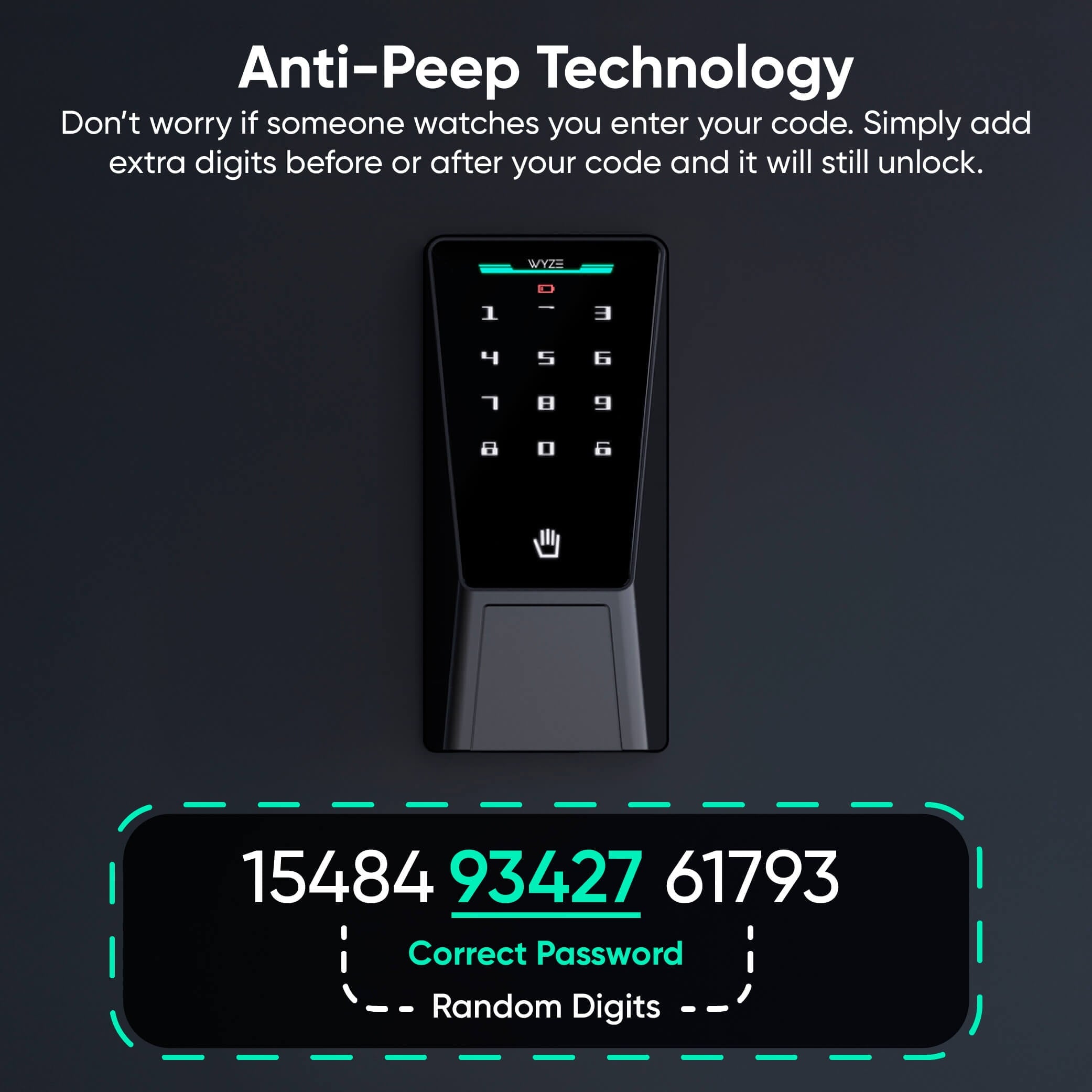 Palm Lock Smart Door Lock with Palm Vein Recognition, Keypad, Auto Lock, Dual Battery, Wi-Fi, BHMA3 Certified