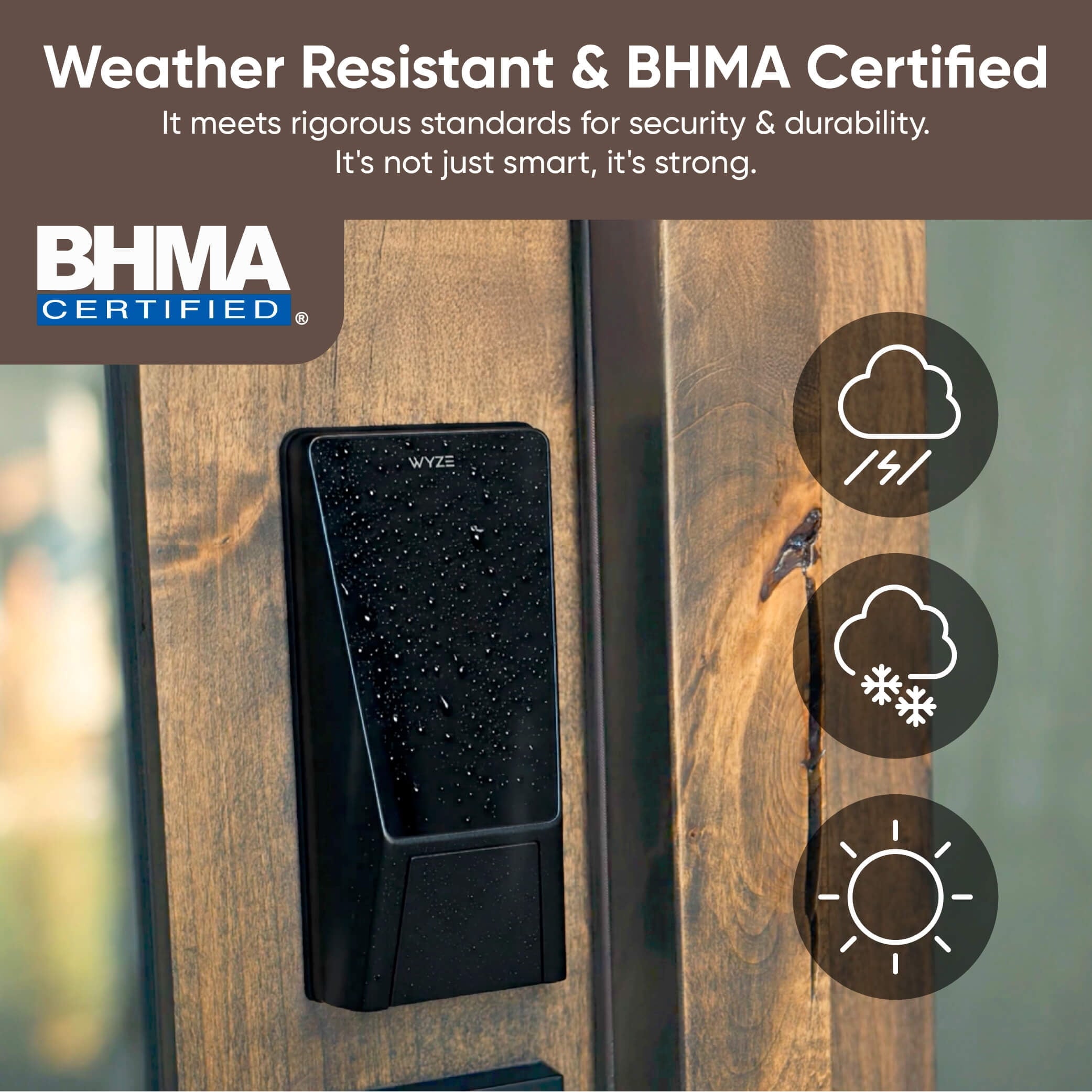 Palm Lock Smart Door Lock with Palm Vein Recognition, Keypad, Auto Lock, Dual Battery, Wi-Fi, BHMA3 Certified