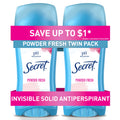 Invisible Solid Antiperspirant Deodorant for Women, Powder Fresh, 2.6 oz, 2 Pack