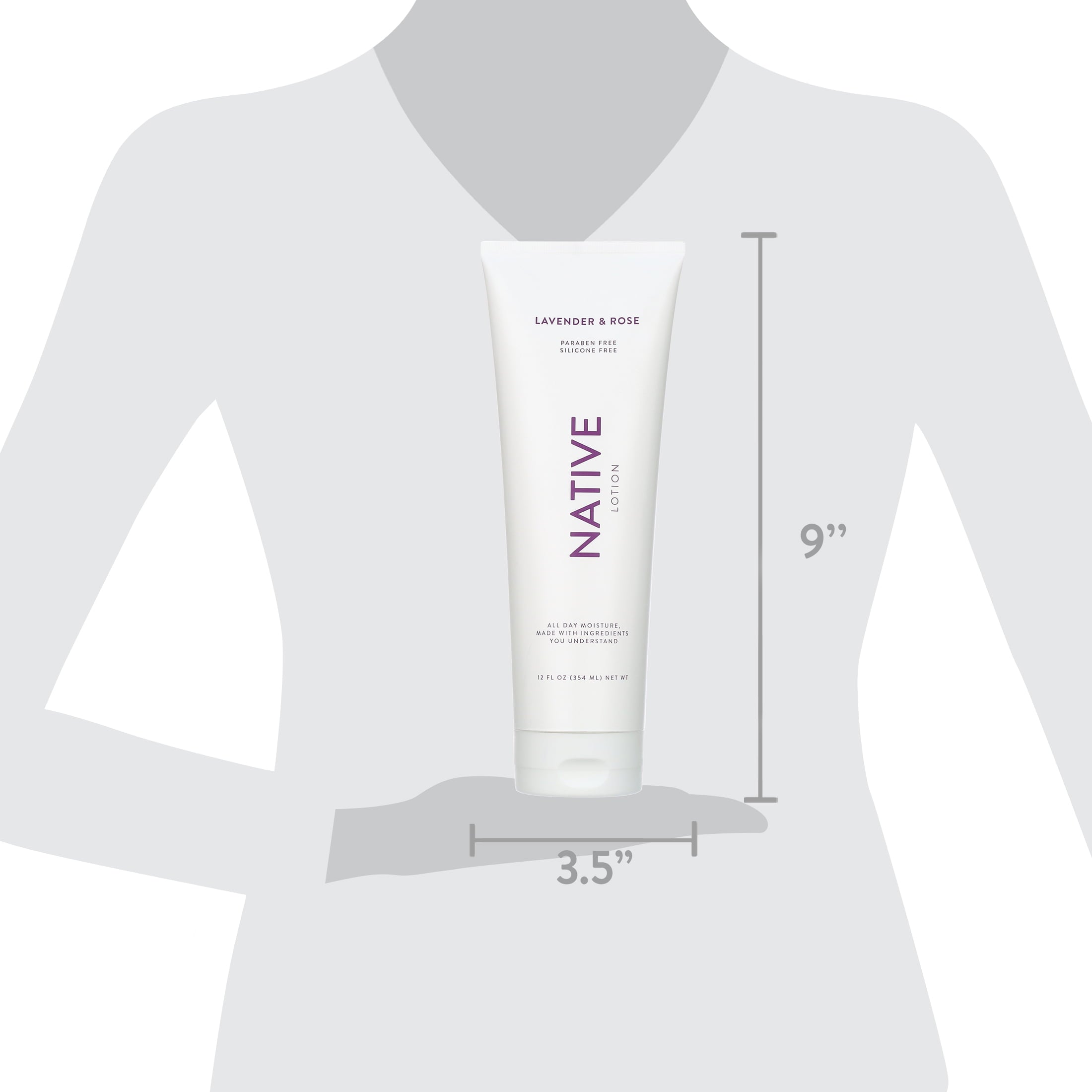 All Day Moisture Lotion for, Lavender &amp; Rose Scent - 12 fl oz
