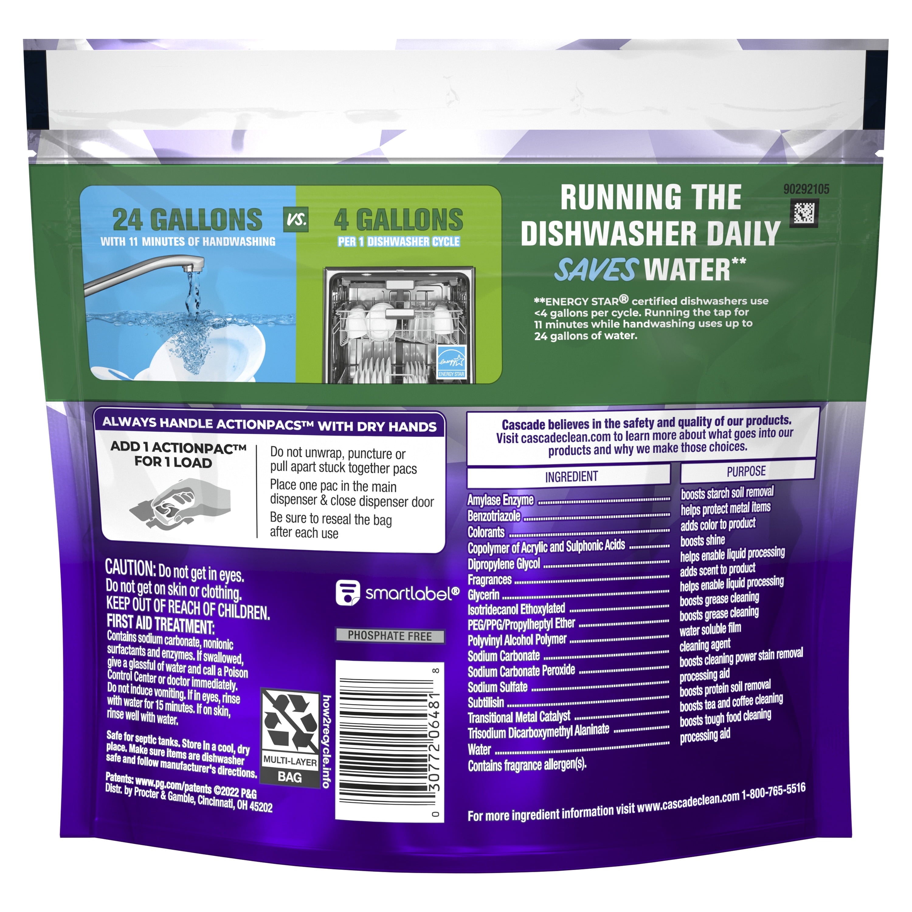 Platinum Plus Dishwasher Pods, Action Pacs Dishwasher Detergent Tabs, Fresh, 11 Count