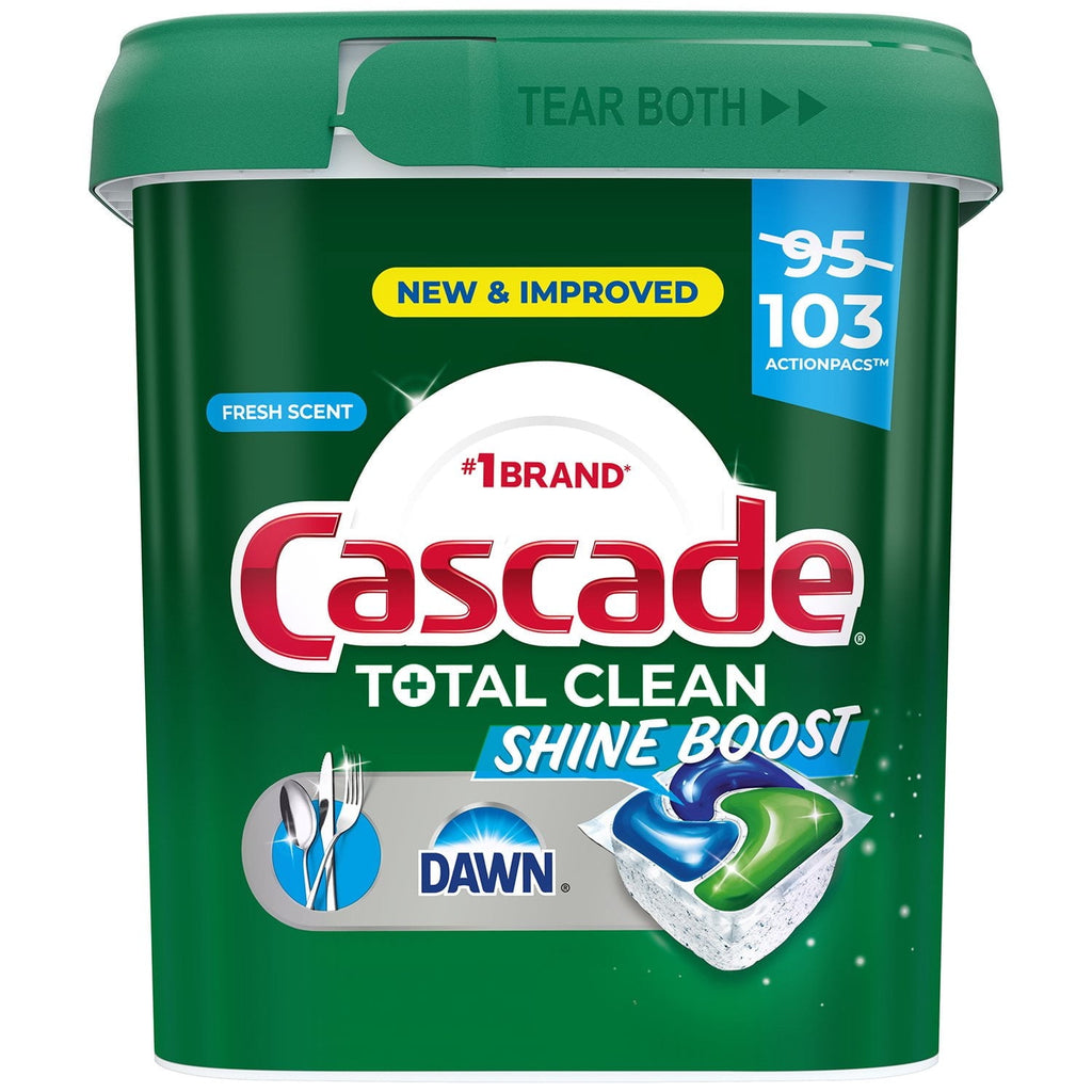 Total Clean Shine Boost ActionPacs Dishwasher Detergent, Fresh (103 Ct)