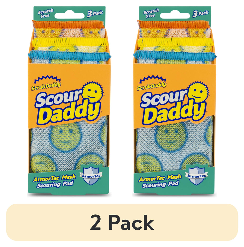 (2 pack) Scrub Daddy Scour Daddy Non-Scratch Scour Pads, 3 Count