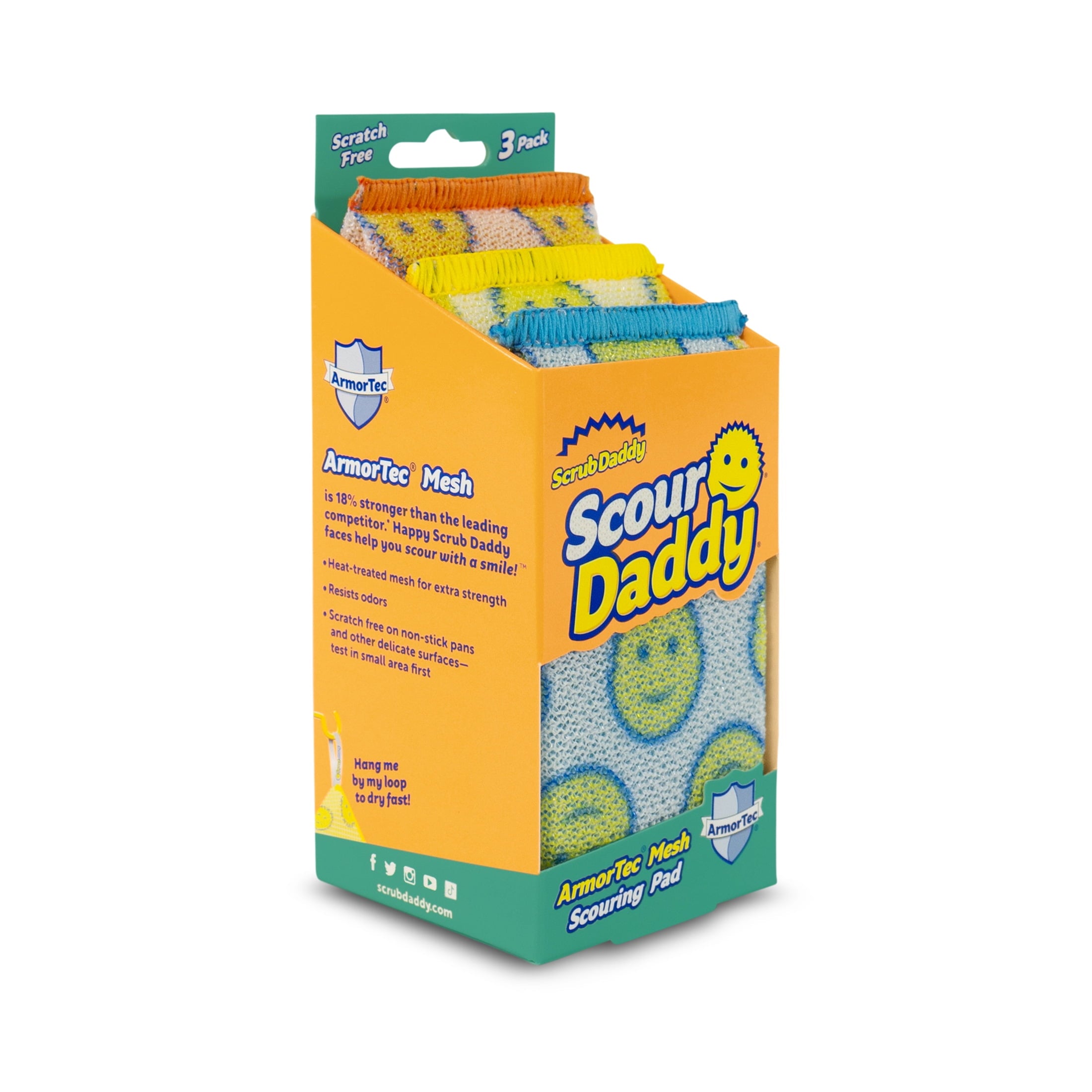 (2 pack) Scrub Daddy Scour Daddy Non-Scratch Scour Pads, 3 Count